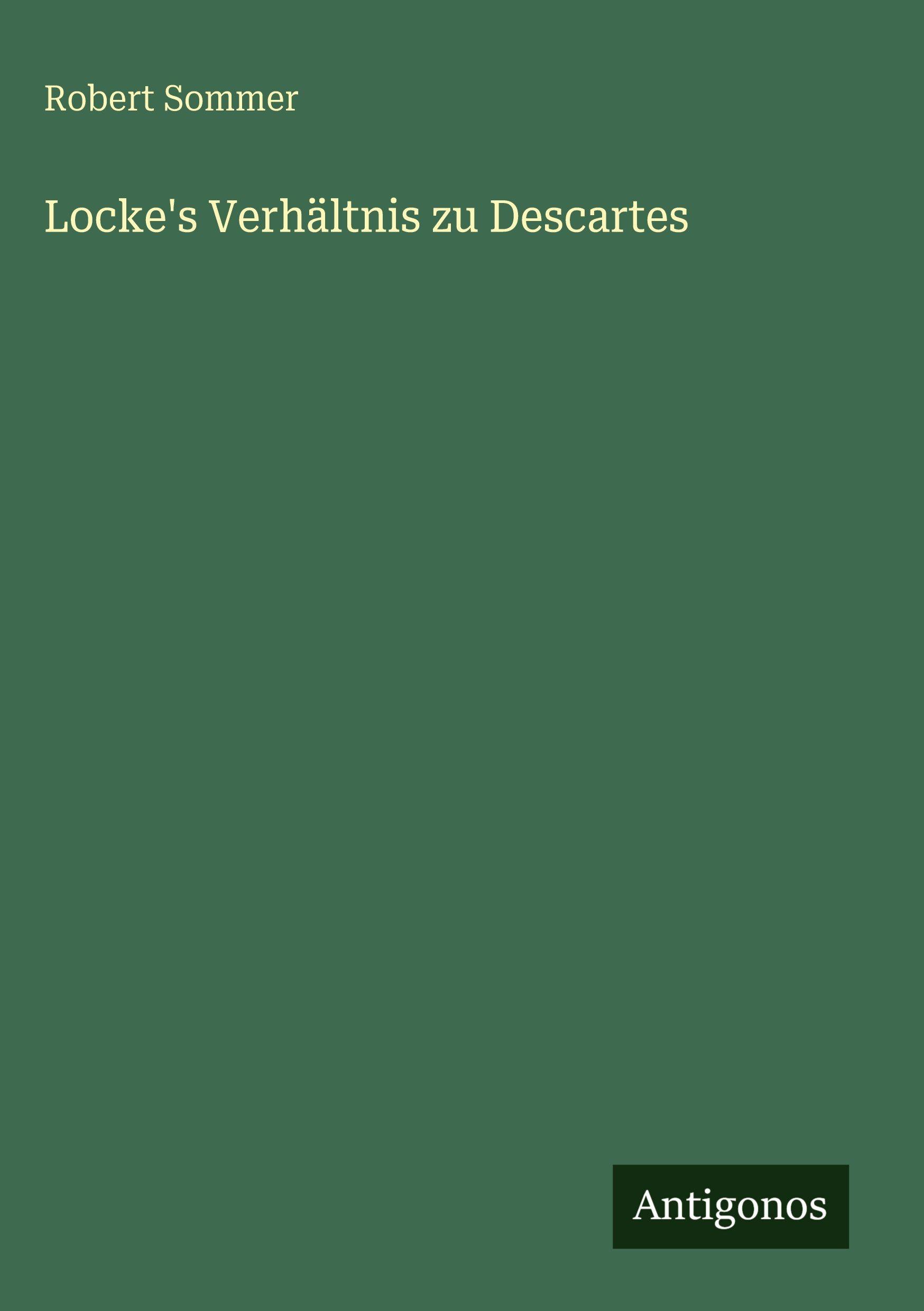 Vorderes Coverbild Locke's Verhältnis zu Descartes