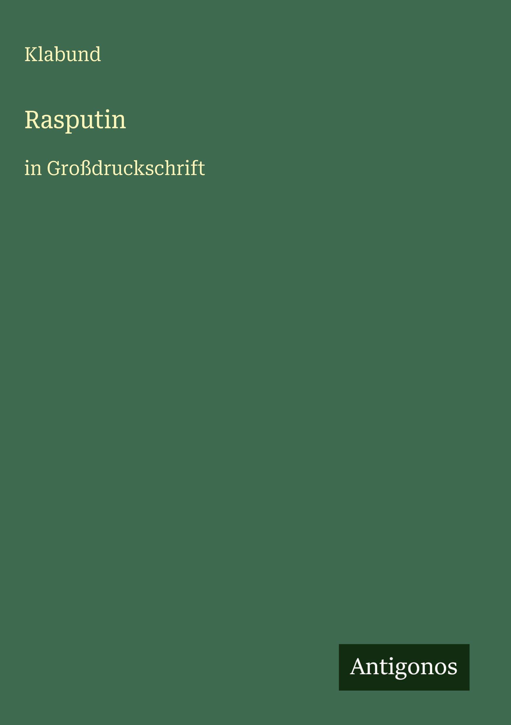 Vorderes Coverbild Rasputin