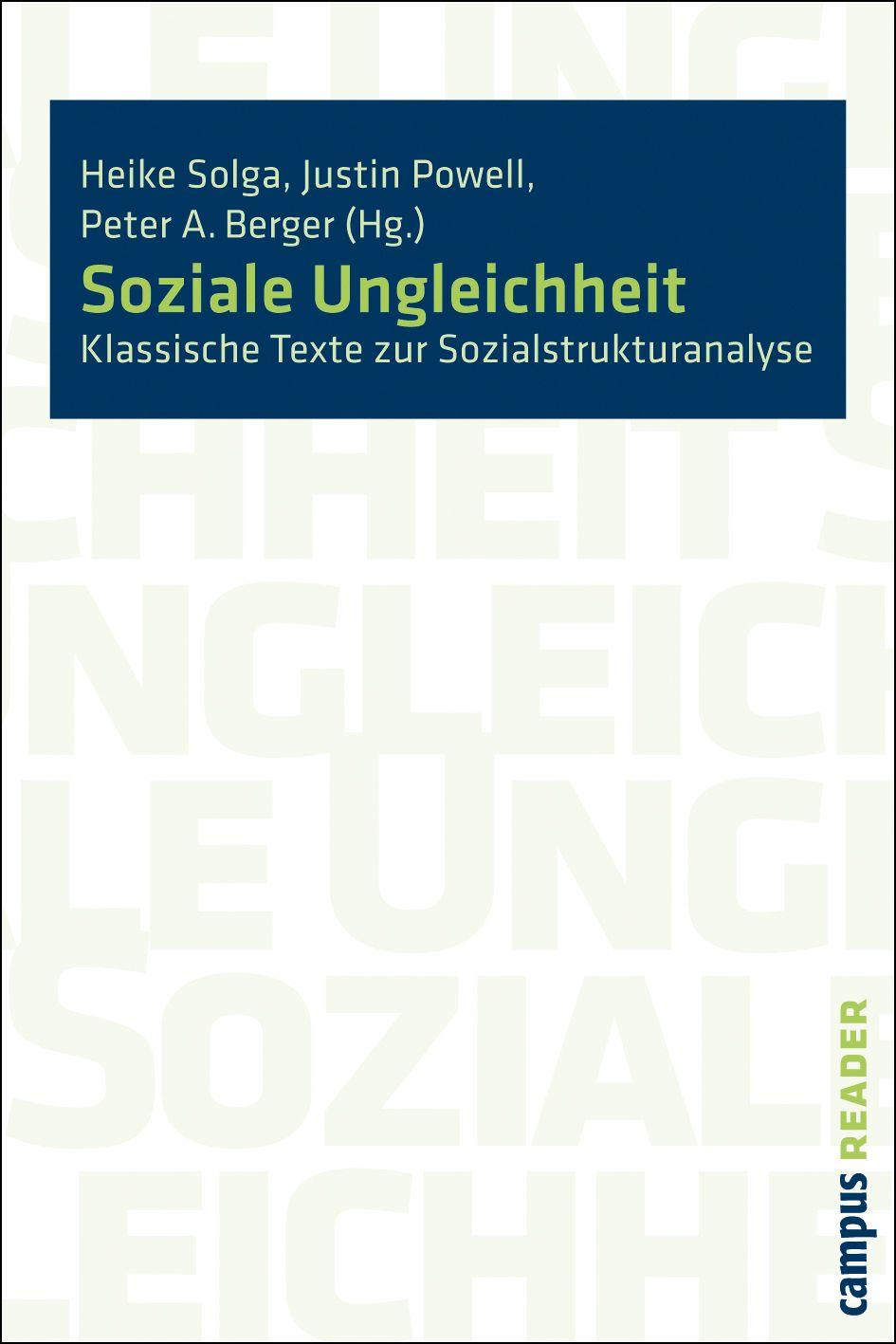 Vorderes Coverbild Soziale Ungleichheit