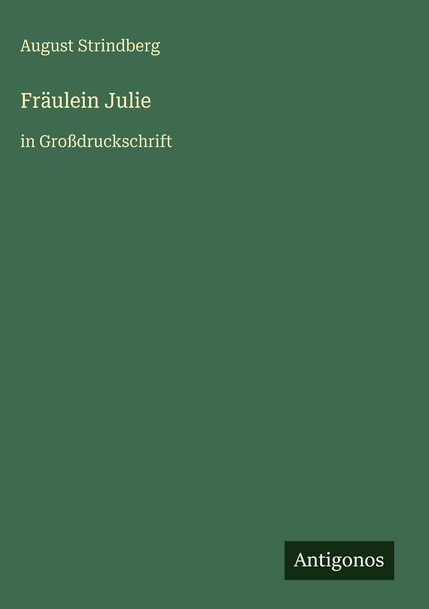Vorderes Coverbild Fräulein Julie