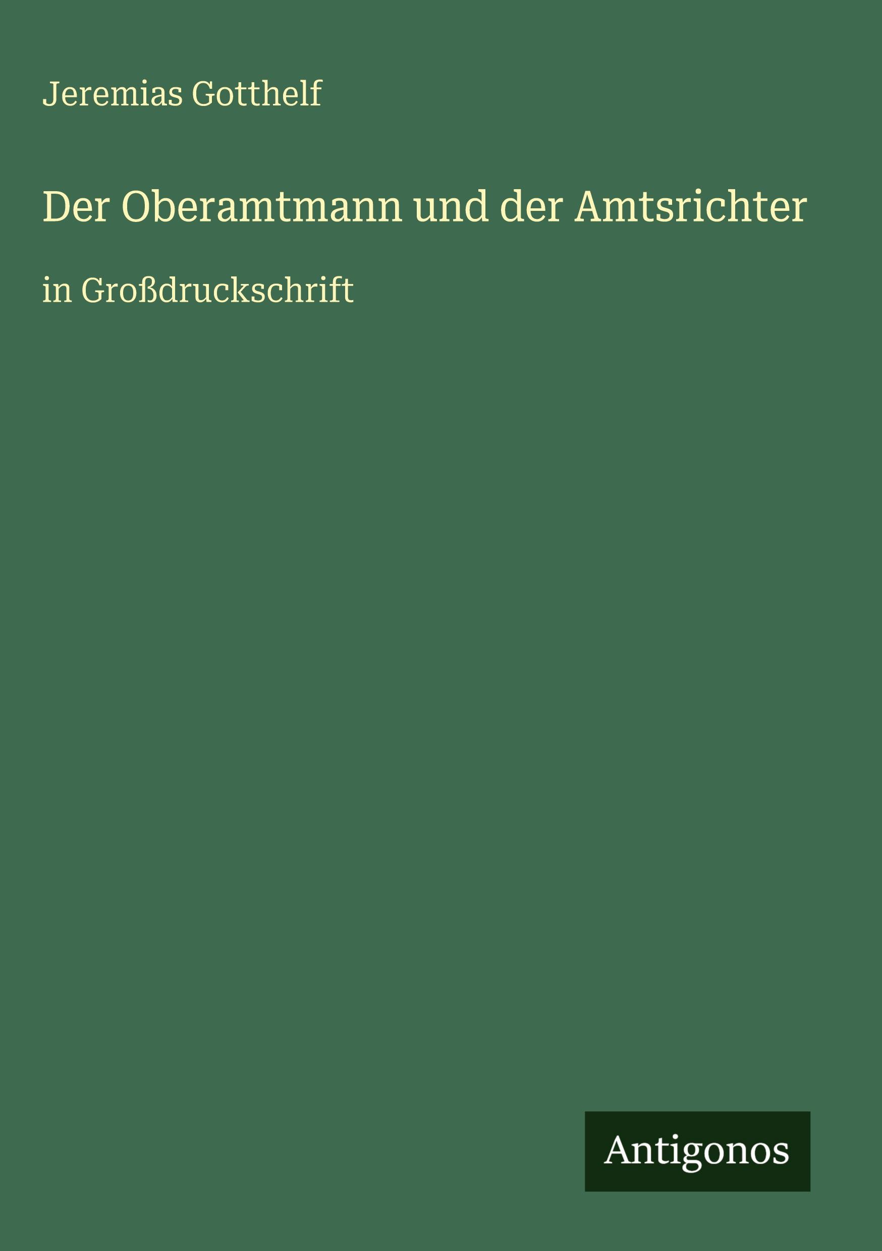 Vorderes Coverbild Der Oberamtmann und der Amtsrichter