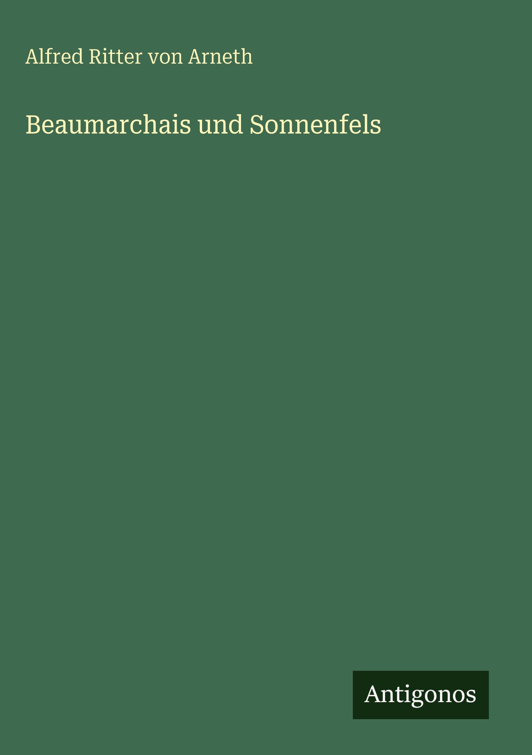 Vorderes Coverbild Beaumarchais und Sonnenfels