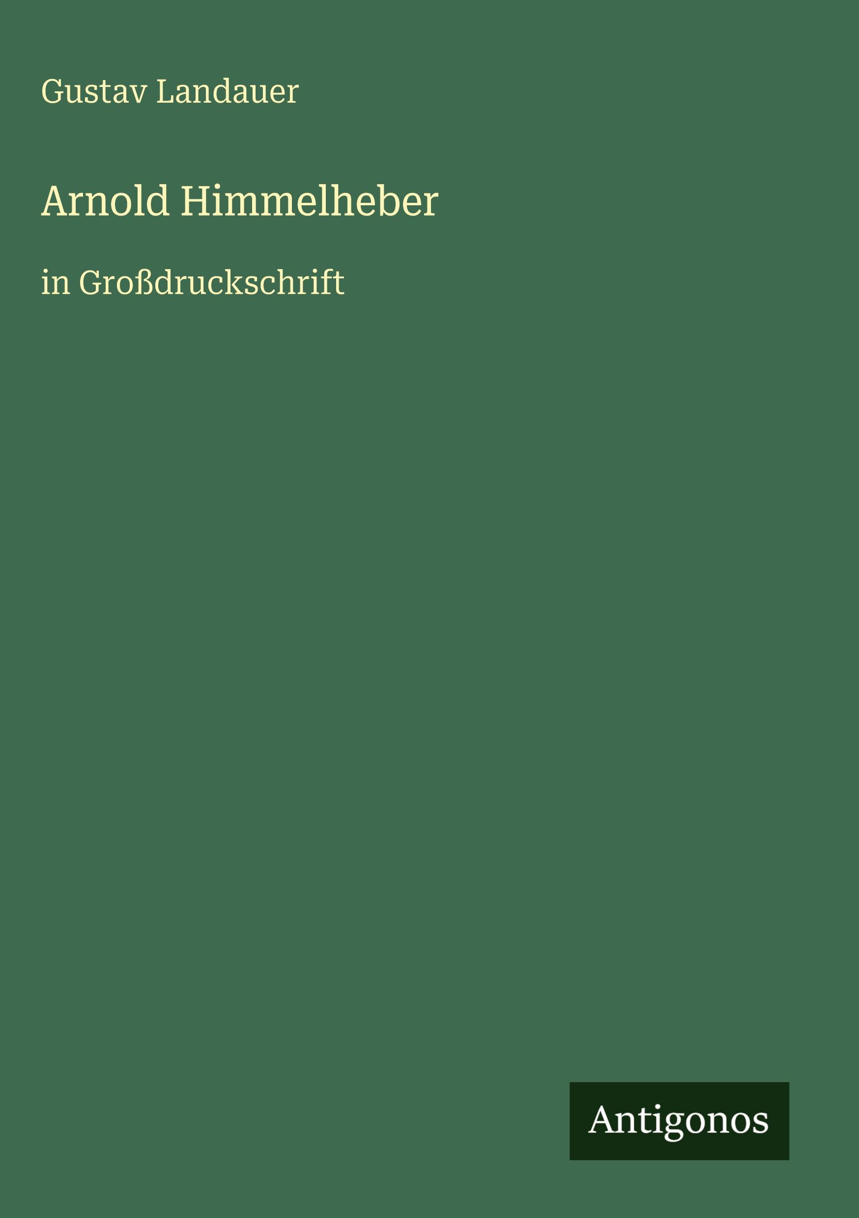Vorderes Coverbild Arnold Himmelheber