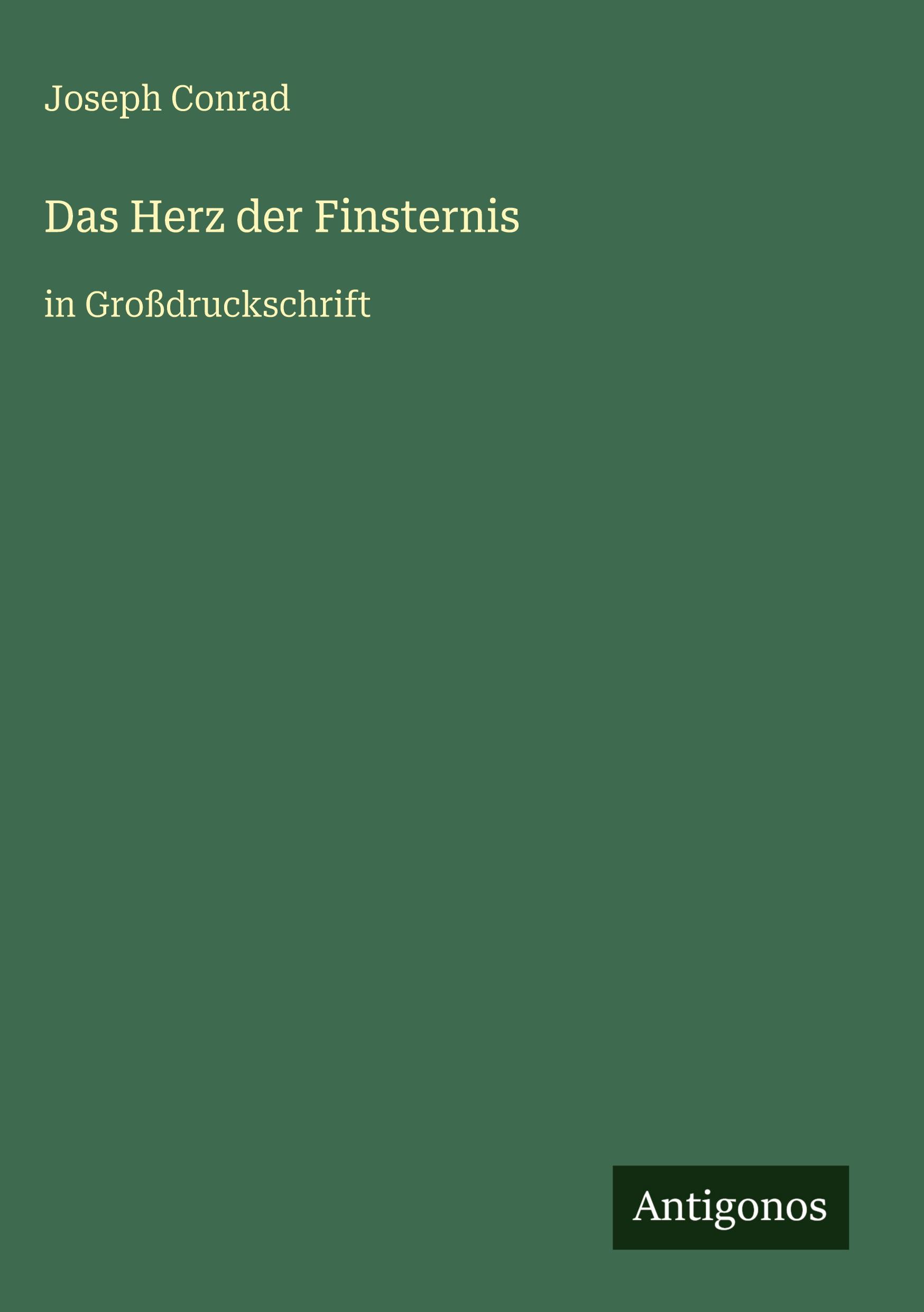 Vorderes Coverbild Das Herz der Finsternis