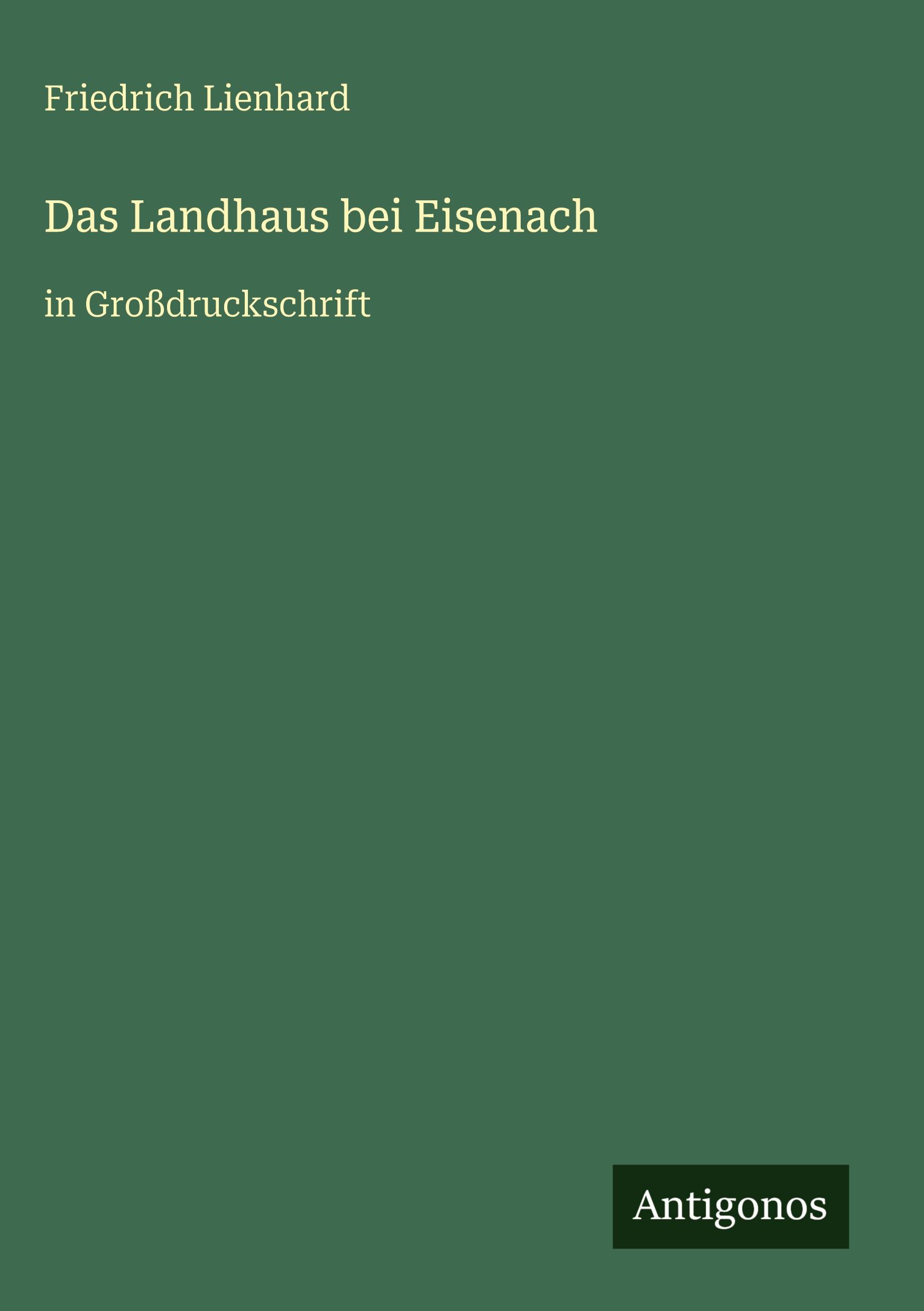 Vorderes Coverbild Das Landhaus bei Eisenach