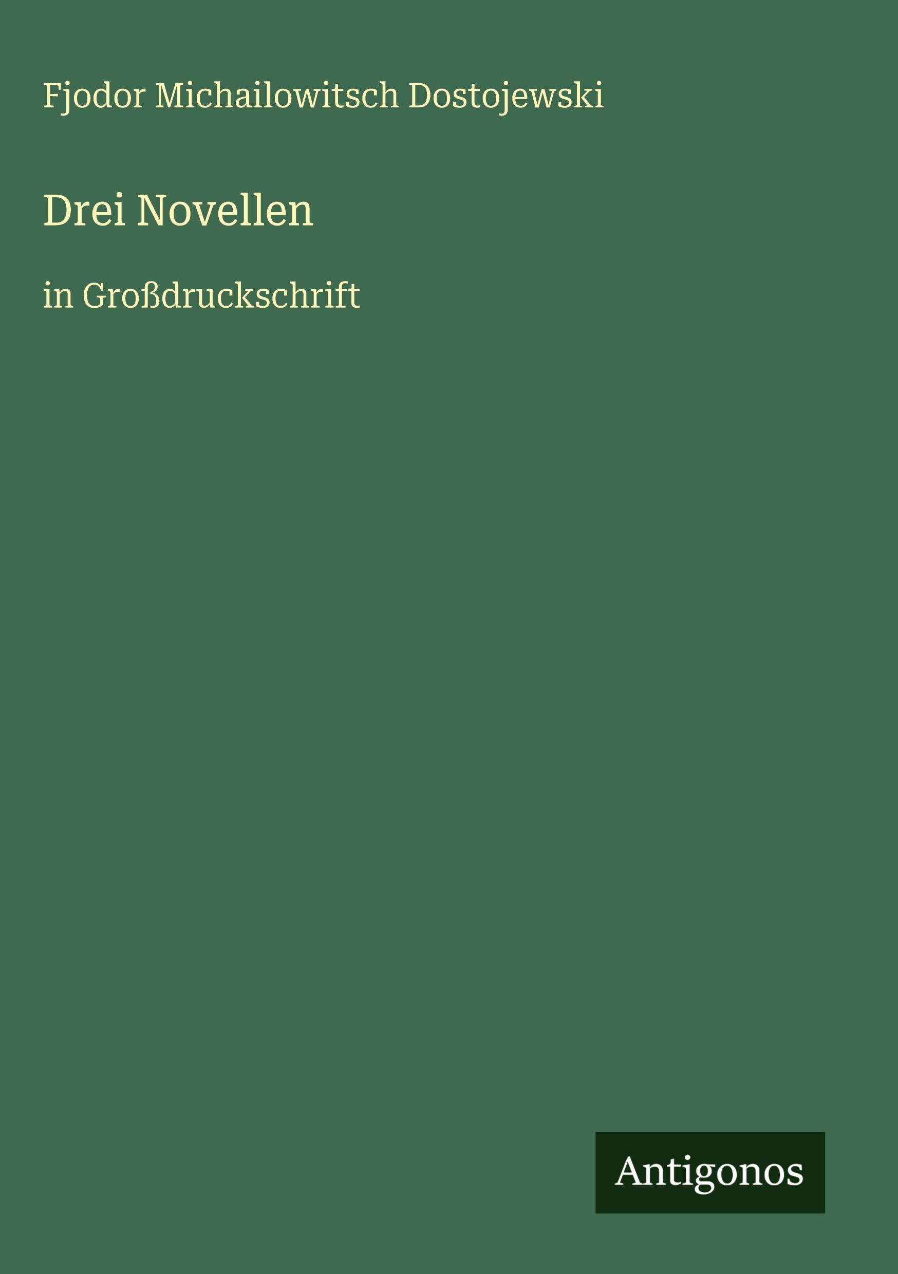 Vorderes Coverbild Drei Novellen