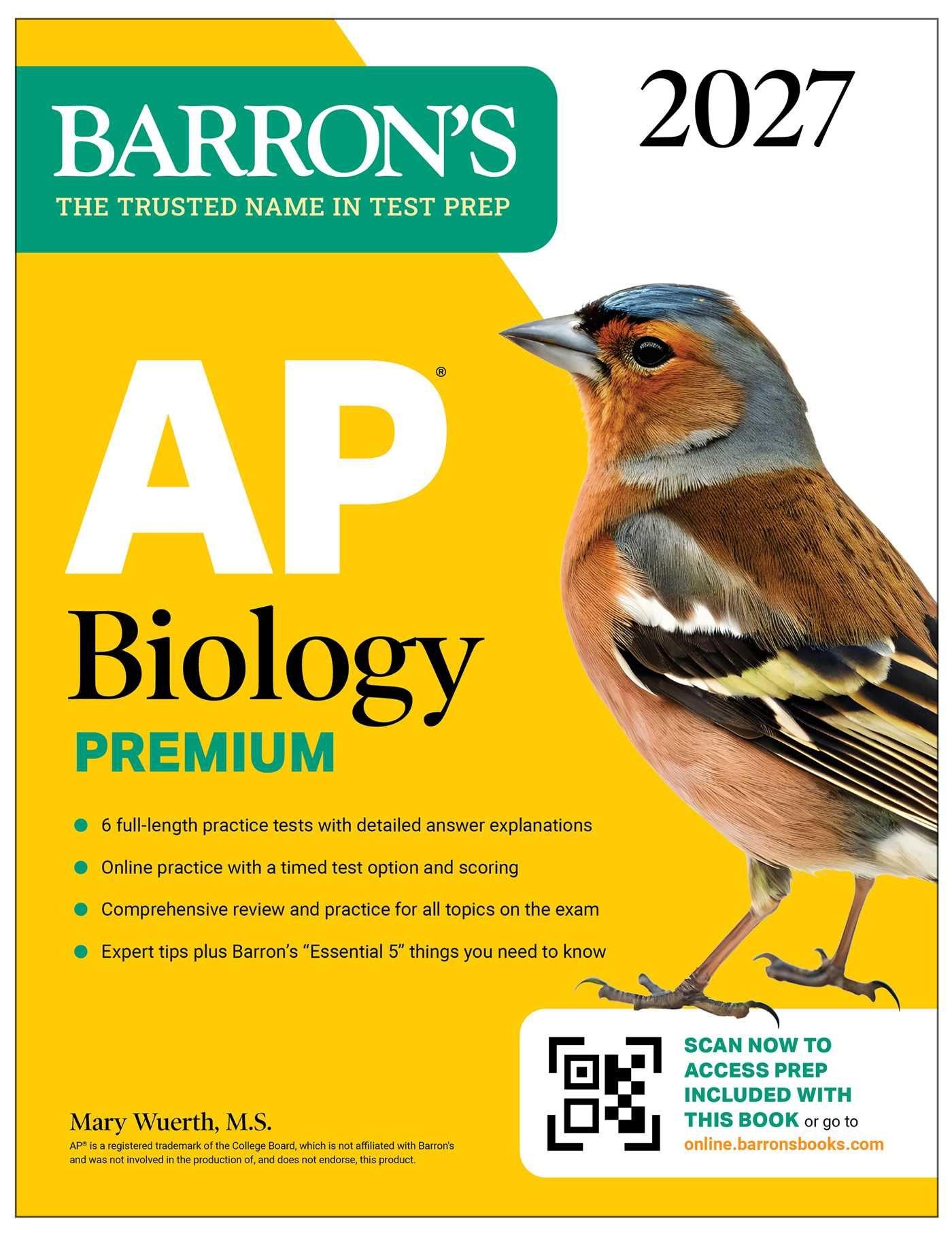 Vorderes Coverbild AP Biology Premium, 2027: Prep Book with 6 Practice Tests + Comprehensive Review + Online Practice (Barron's AP Prep)