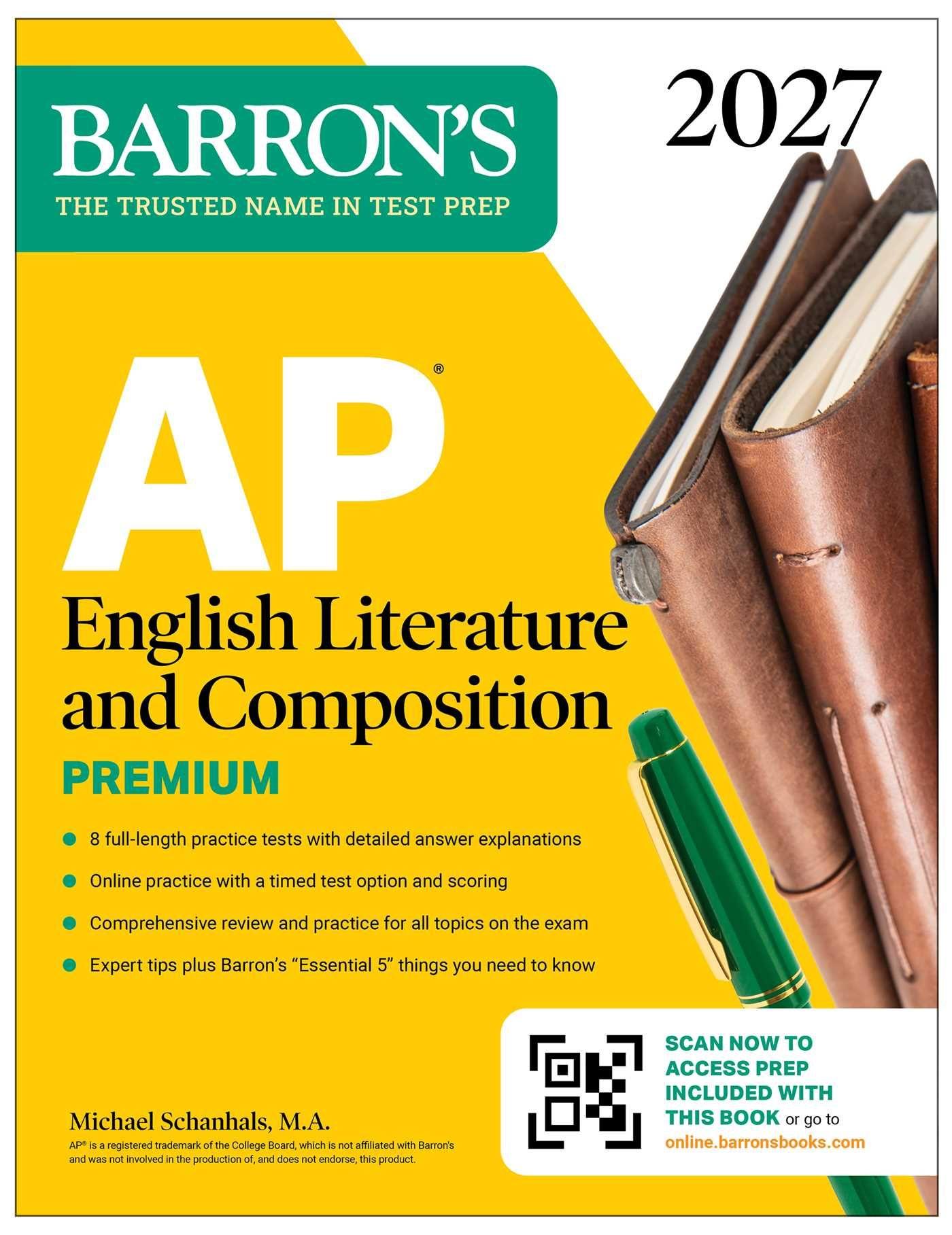 Vorderes Coverbild AP English Literature and Composition Premium, 2027: Prep Book with 8 Practice Tests + Online Practice