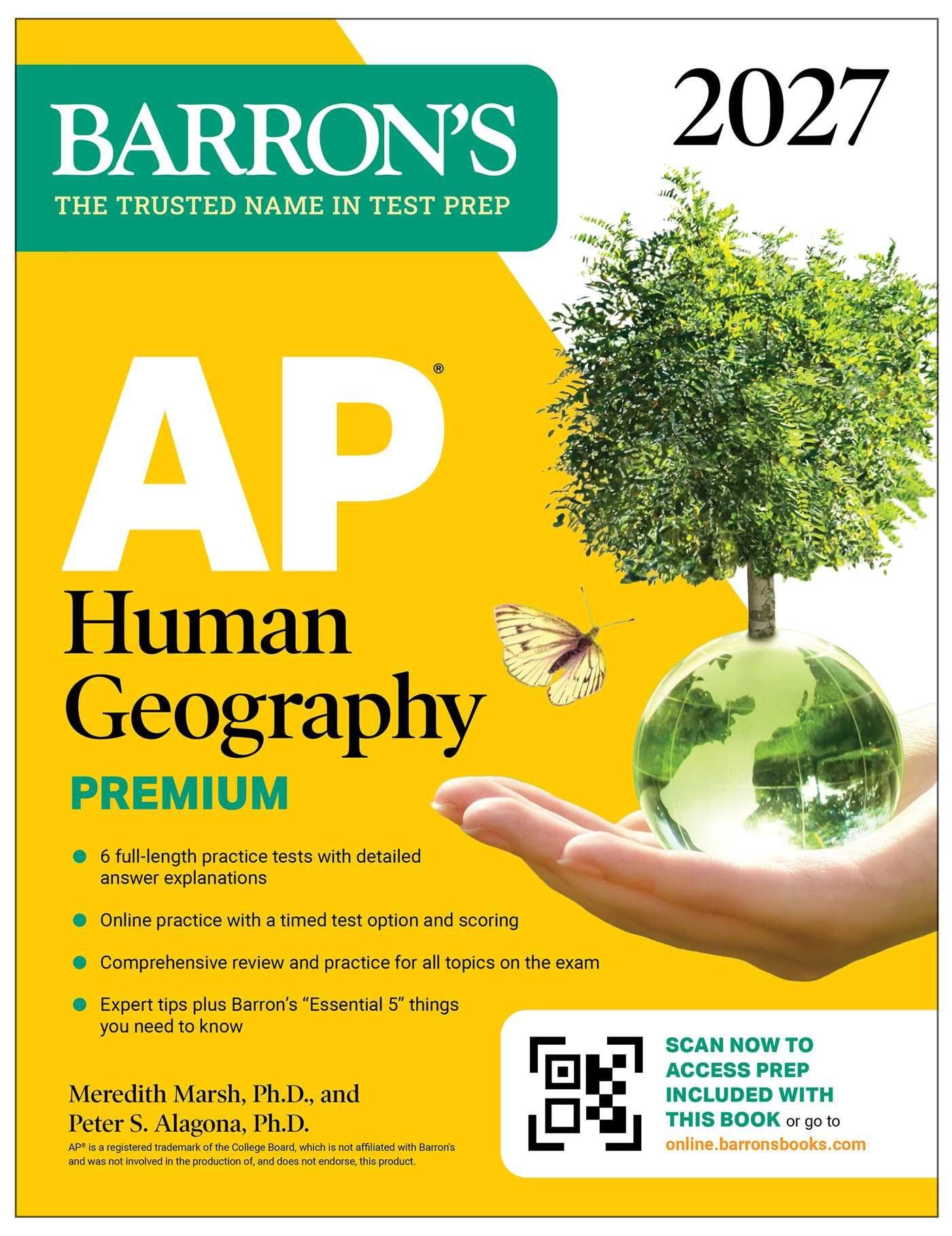 Vorderes Coverbild AP Human Geography Premium, 2027: Prep Book with 6 Practice Tests+ Comprehensive Review + Online Practice