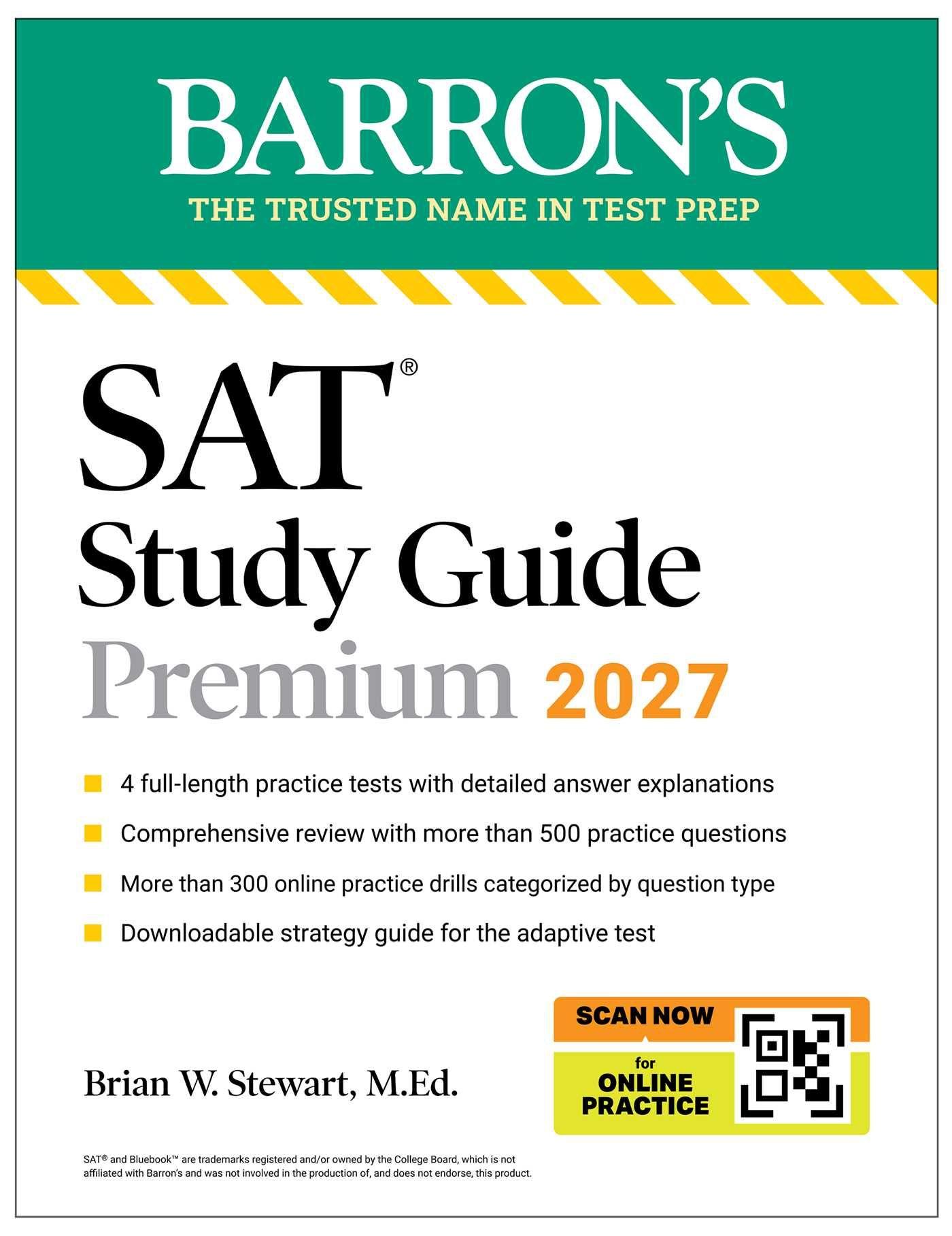 Vorderes Coverbild SAT Study Guide Premium, 2027: 3 Practice Tests + Comprehensive Review + Online Practice and Video Lessons
