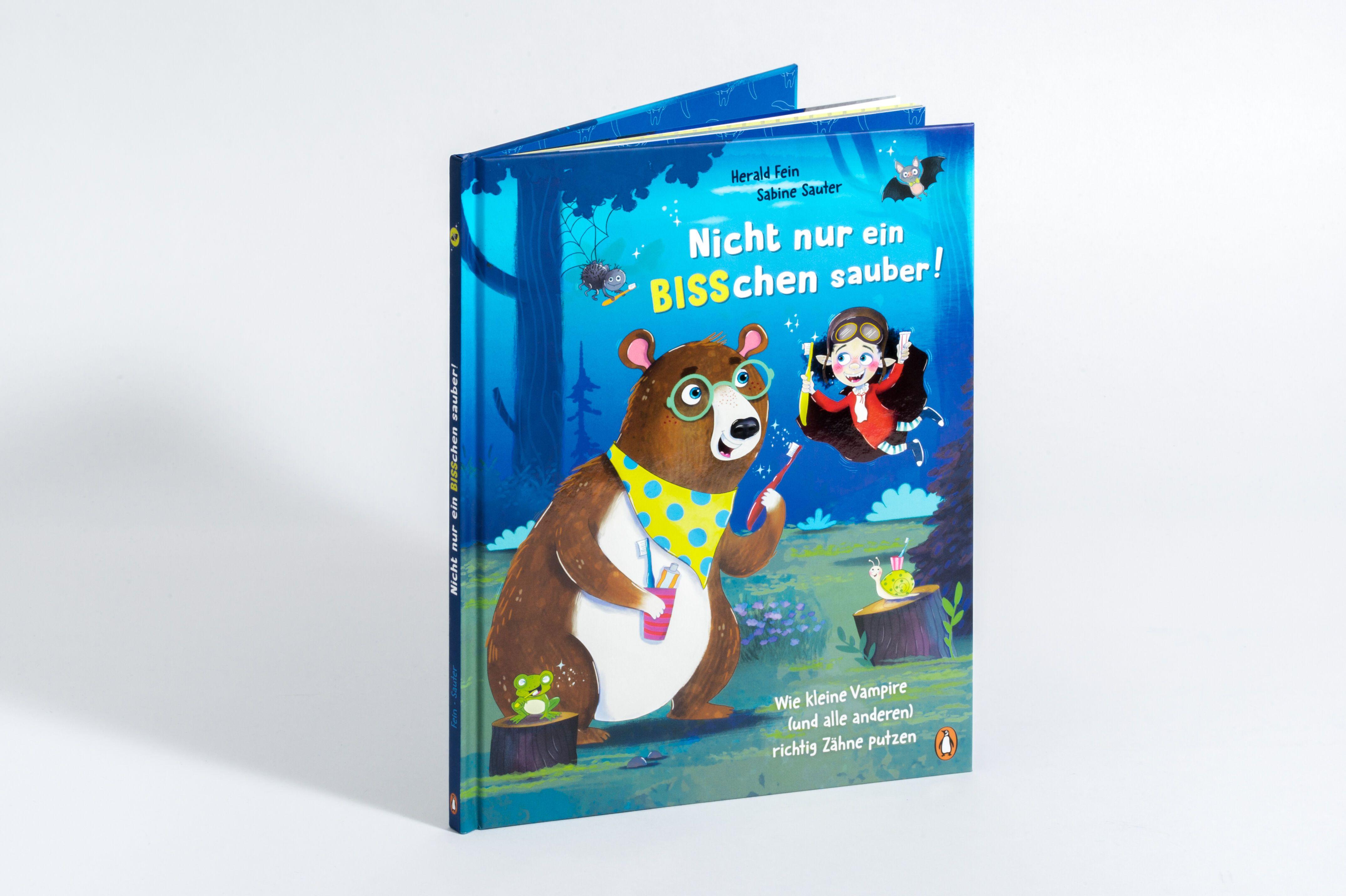 Beispielinhalt (Bild) Nicht nur ein BISSchen sauber! Wie kleine Vampire (und alle anderen) richtig Zähne putzen