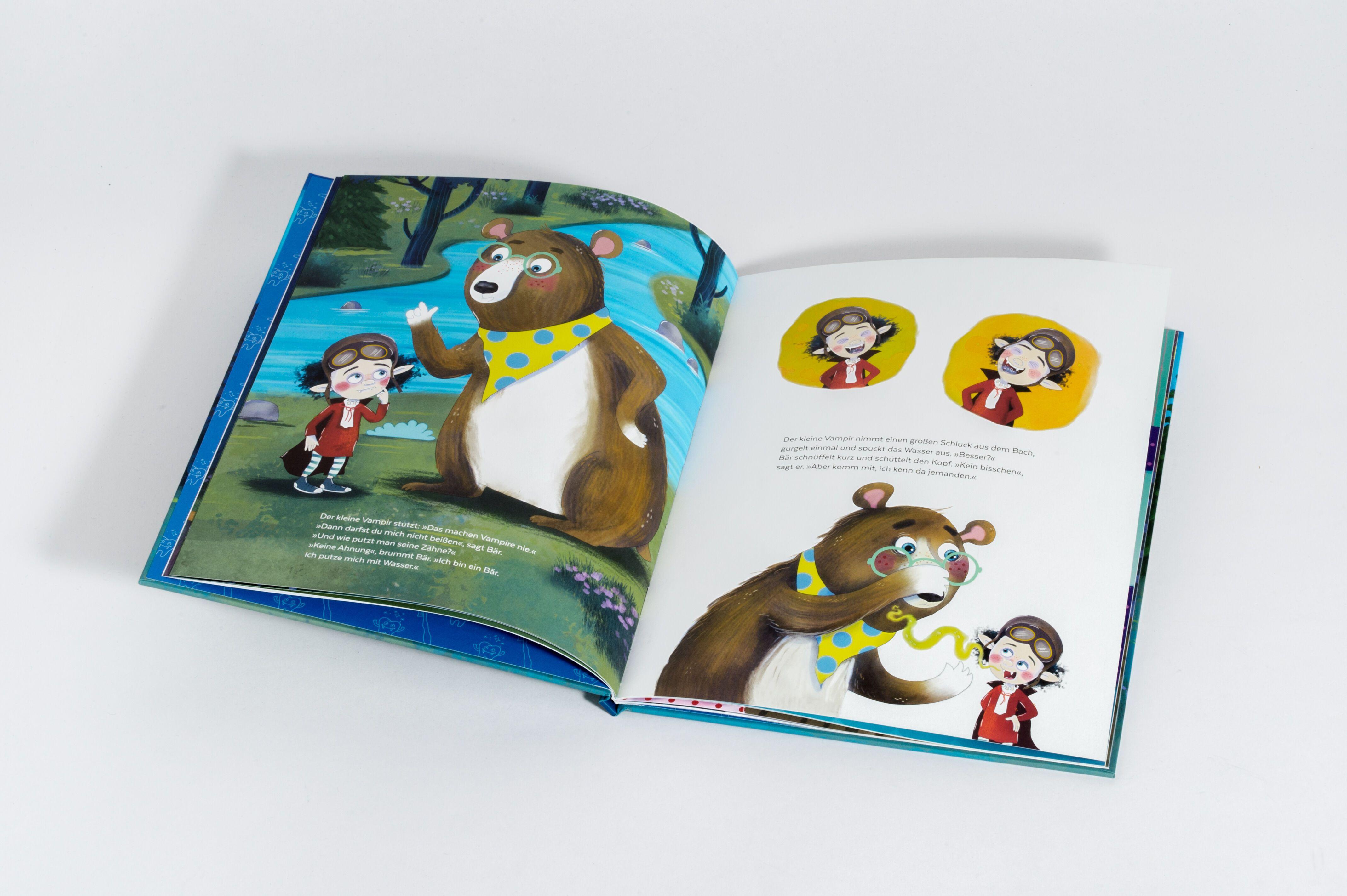 Beispielinhalt (Bild) Nicht nur ein BISSchen sauber! Wie kleine Vampire (und alle anderen) richtig Zähne putzen