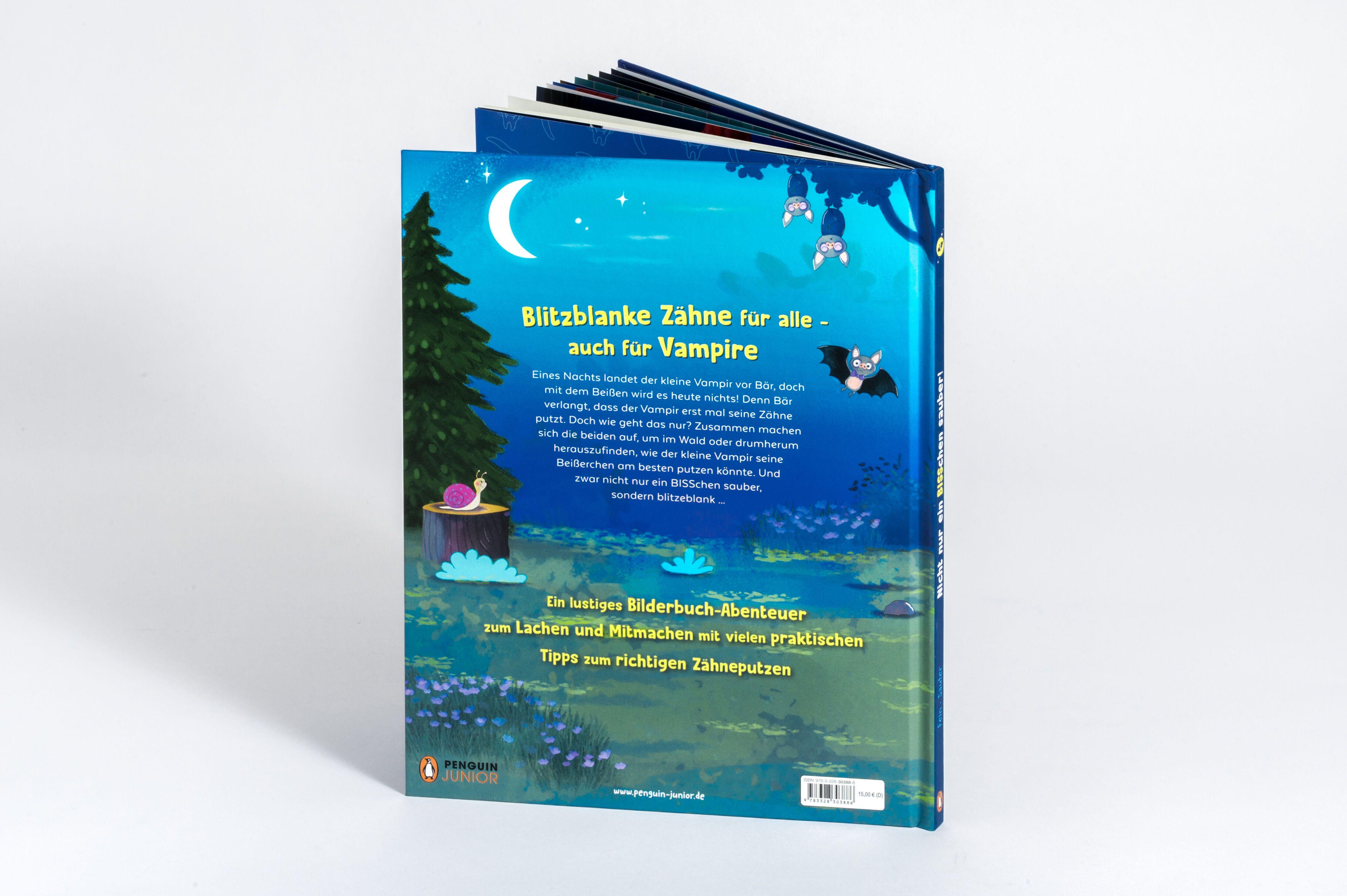 Beispielinhalt (Bild) Nicht nur ein BISSchen sauber! Wie kleine Vampire (und alle anderen) richtig Zähne putzen