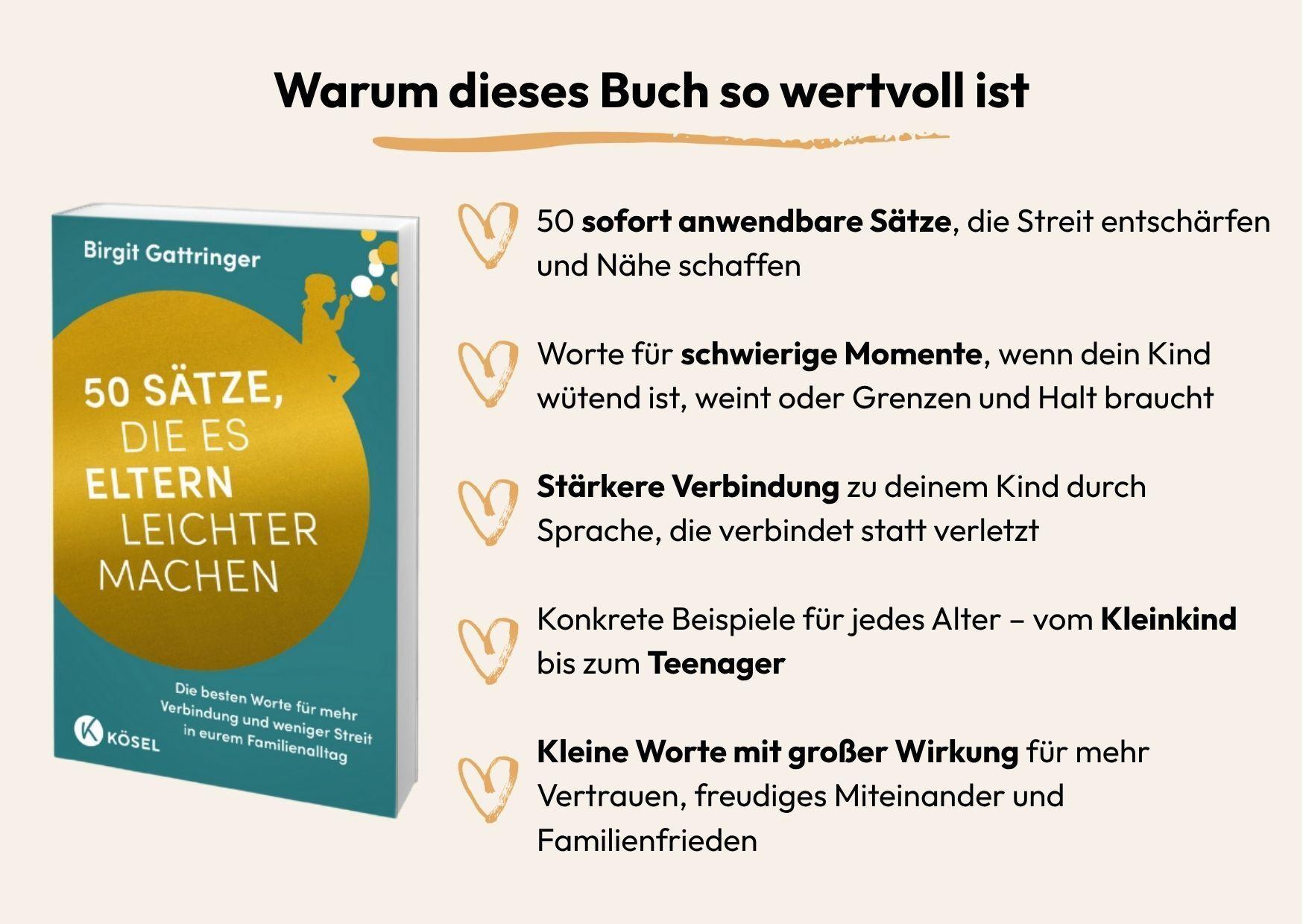 Beispielinhalt (Bild) 50 Sätze, die es Eltern leichter machen