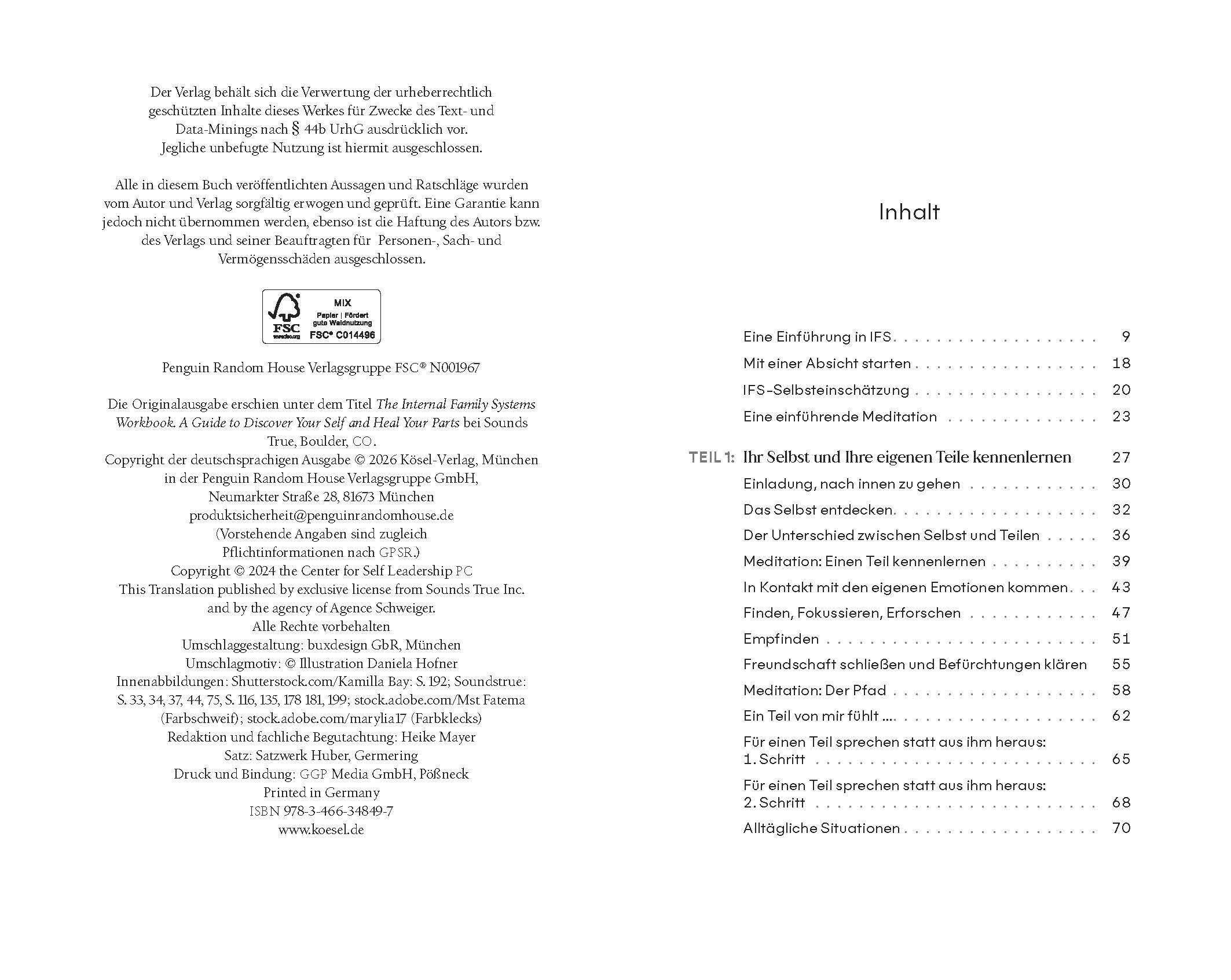 Beispielinhalt (Bild) Das System der Inneren Familie verstehen - Arbeitsbuch