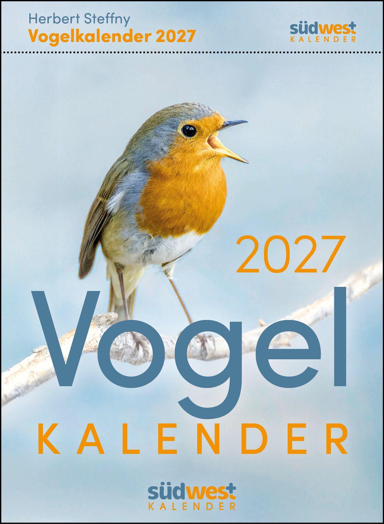 Vorderes Coverbild Vogelkalender 2027 - Tagesabreißkalender zum Aufstellen oder Aufhängen