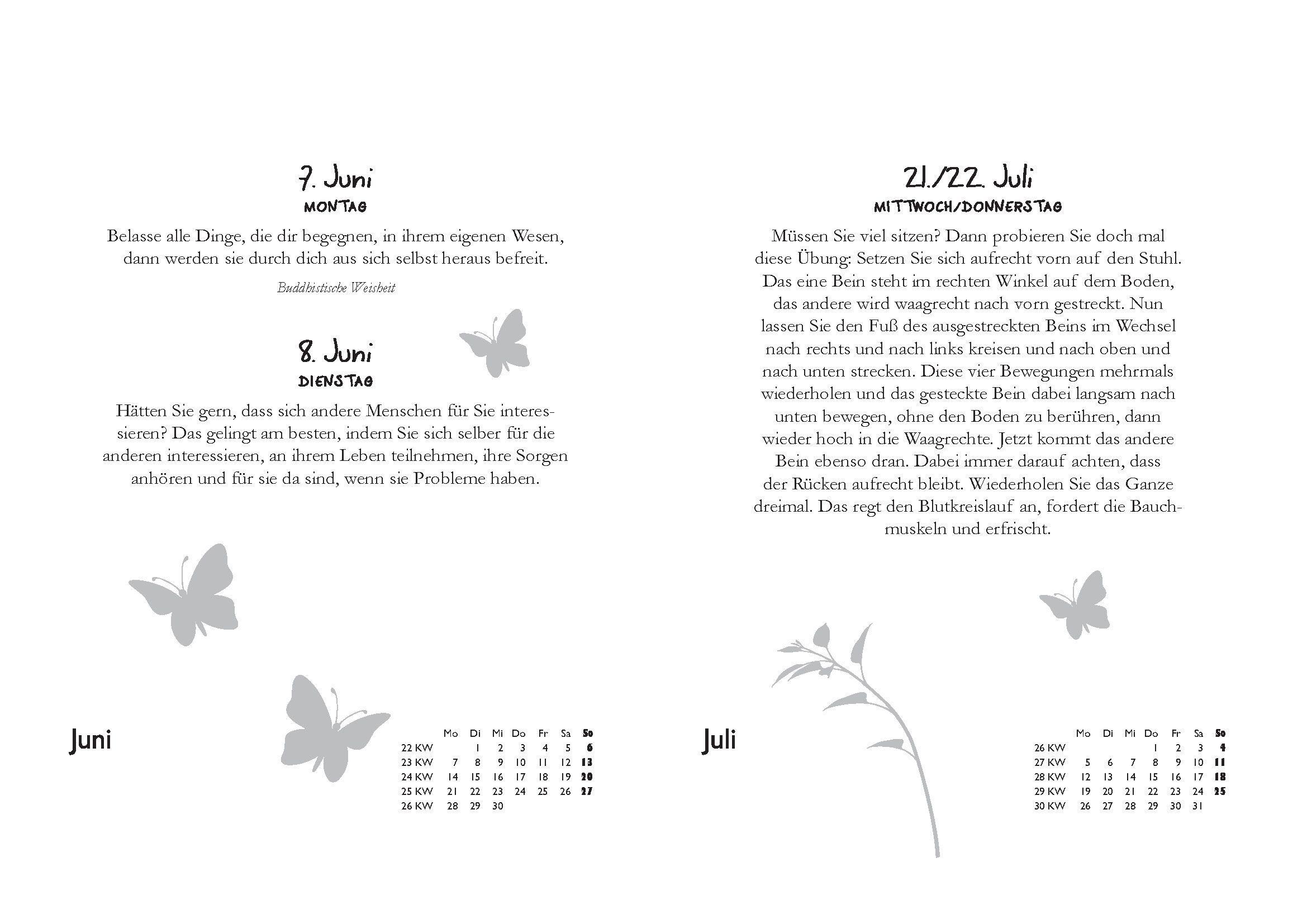 Beispielinhalt (Bild) Achtsamkeitskalender 2027