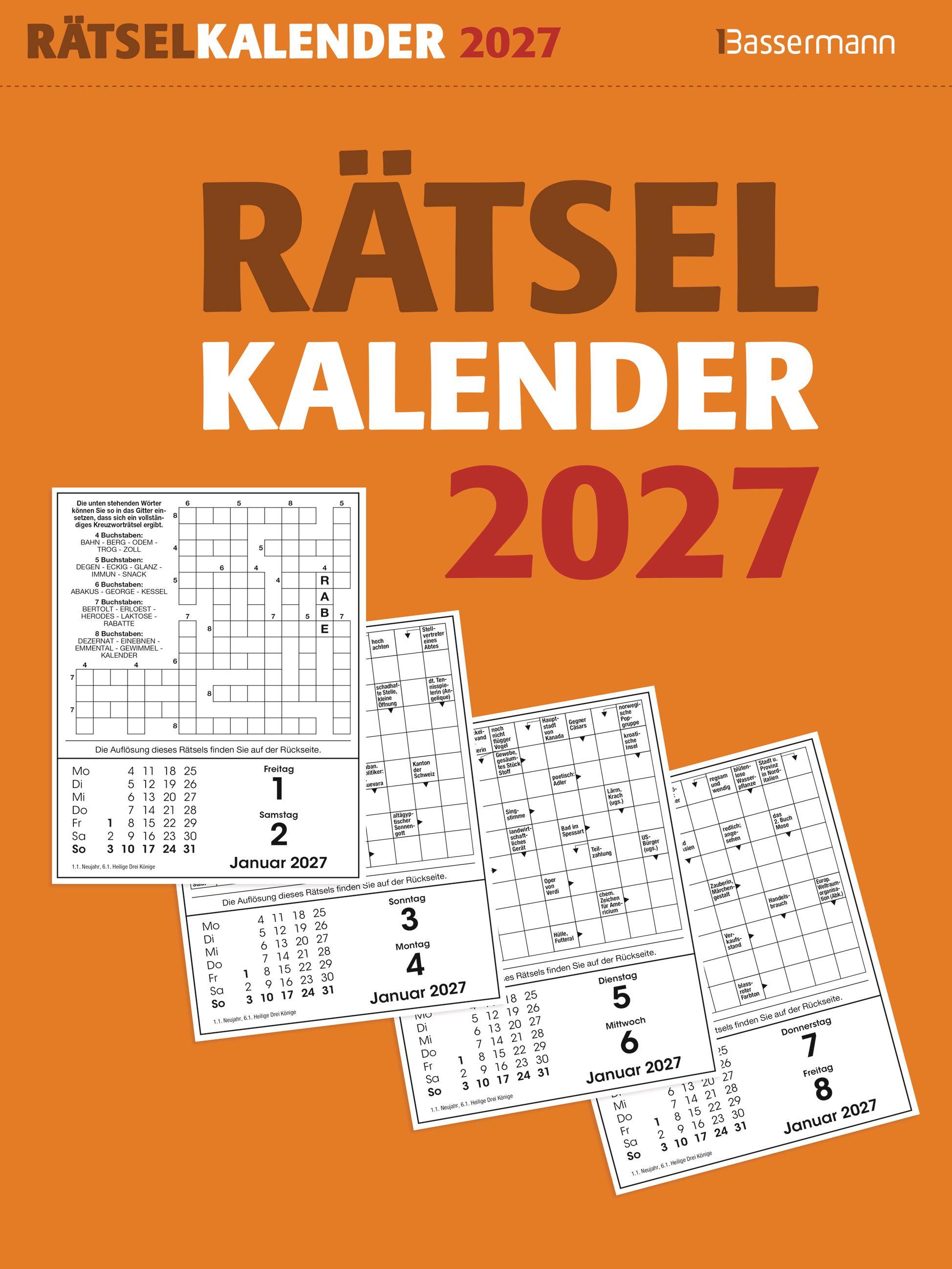 Vorderes Coverbild Rätselkalender 2027