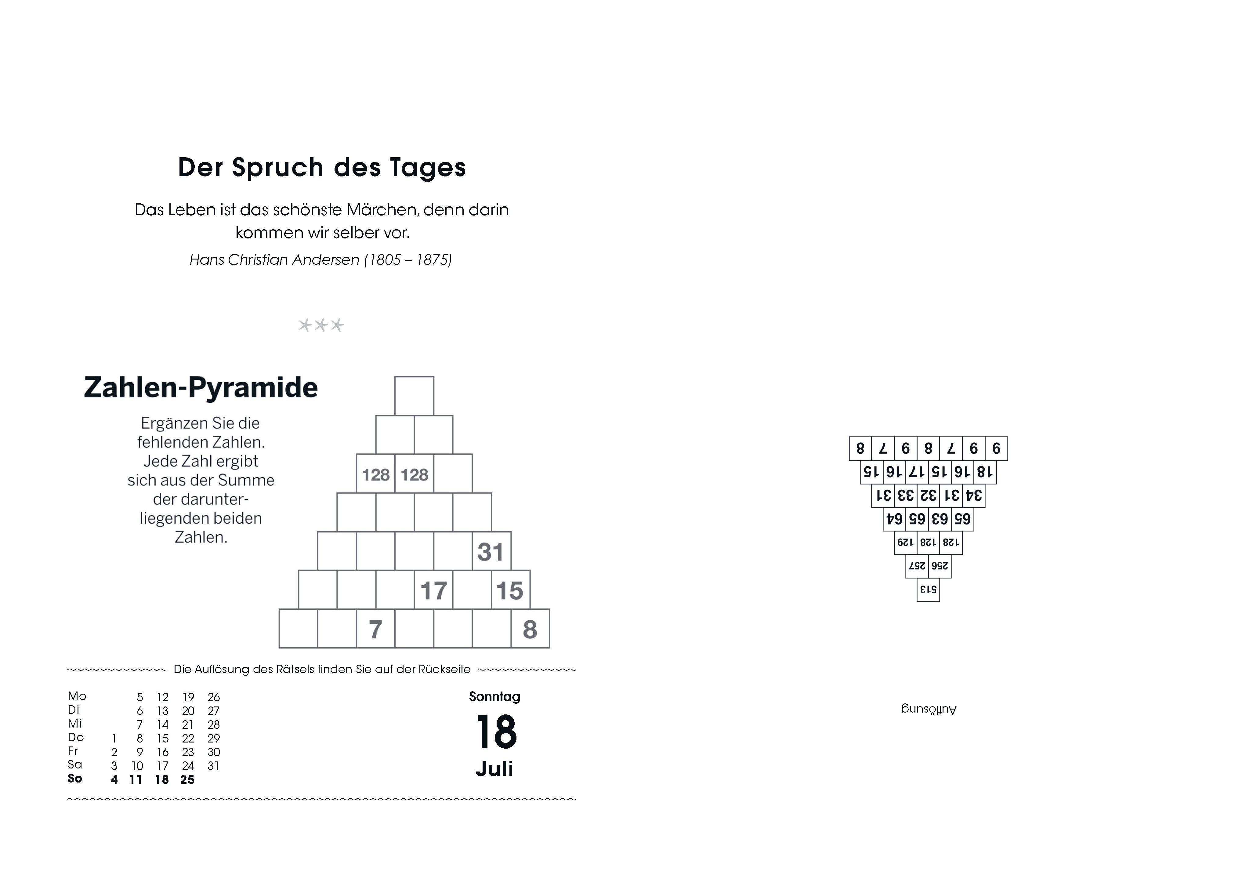 Beispielinhalt (Bild) Rentnerkalender 2027