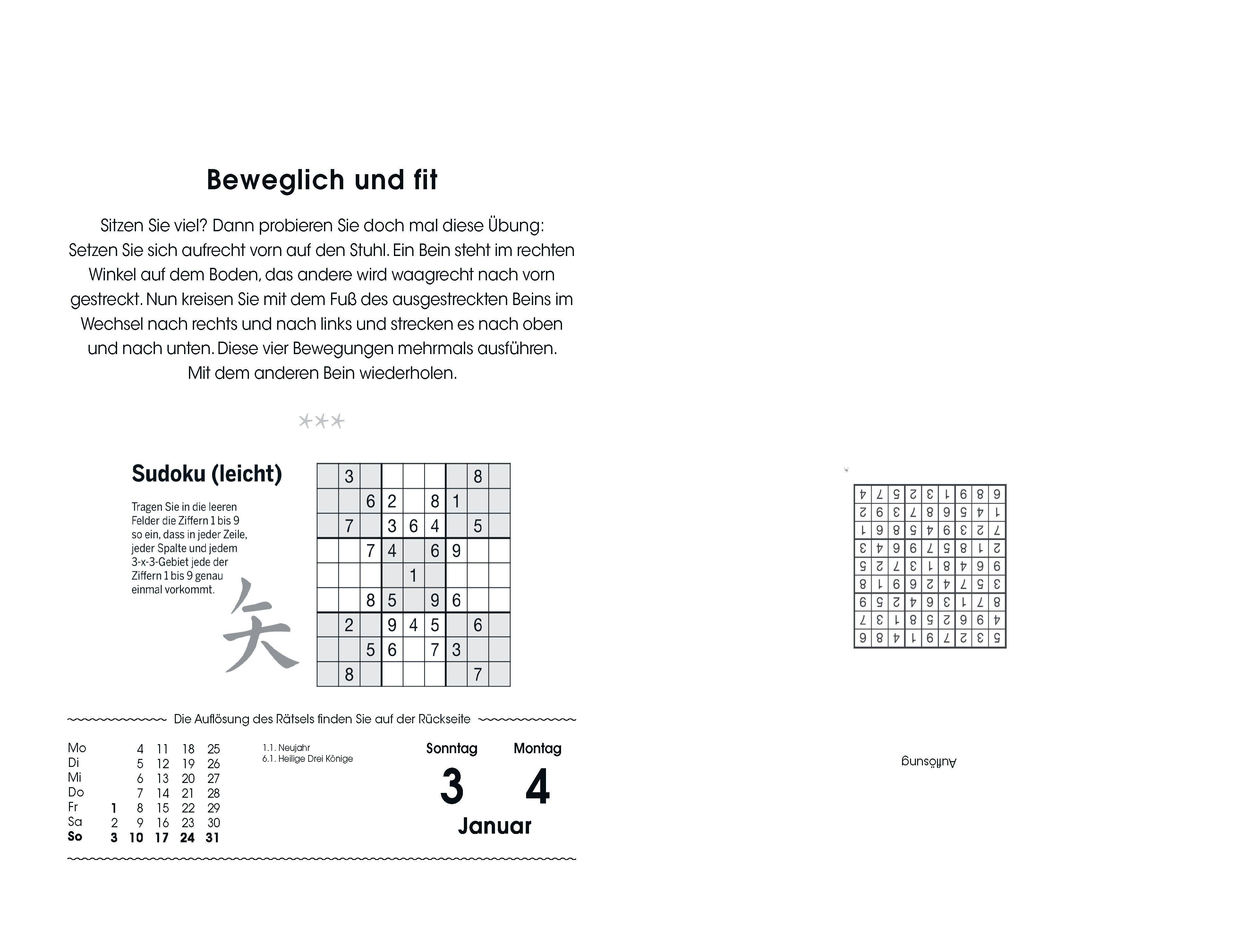 Beispielinhalt (Bild) Rentnerkalender 2027