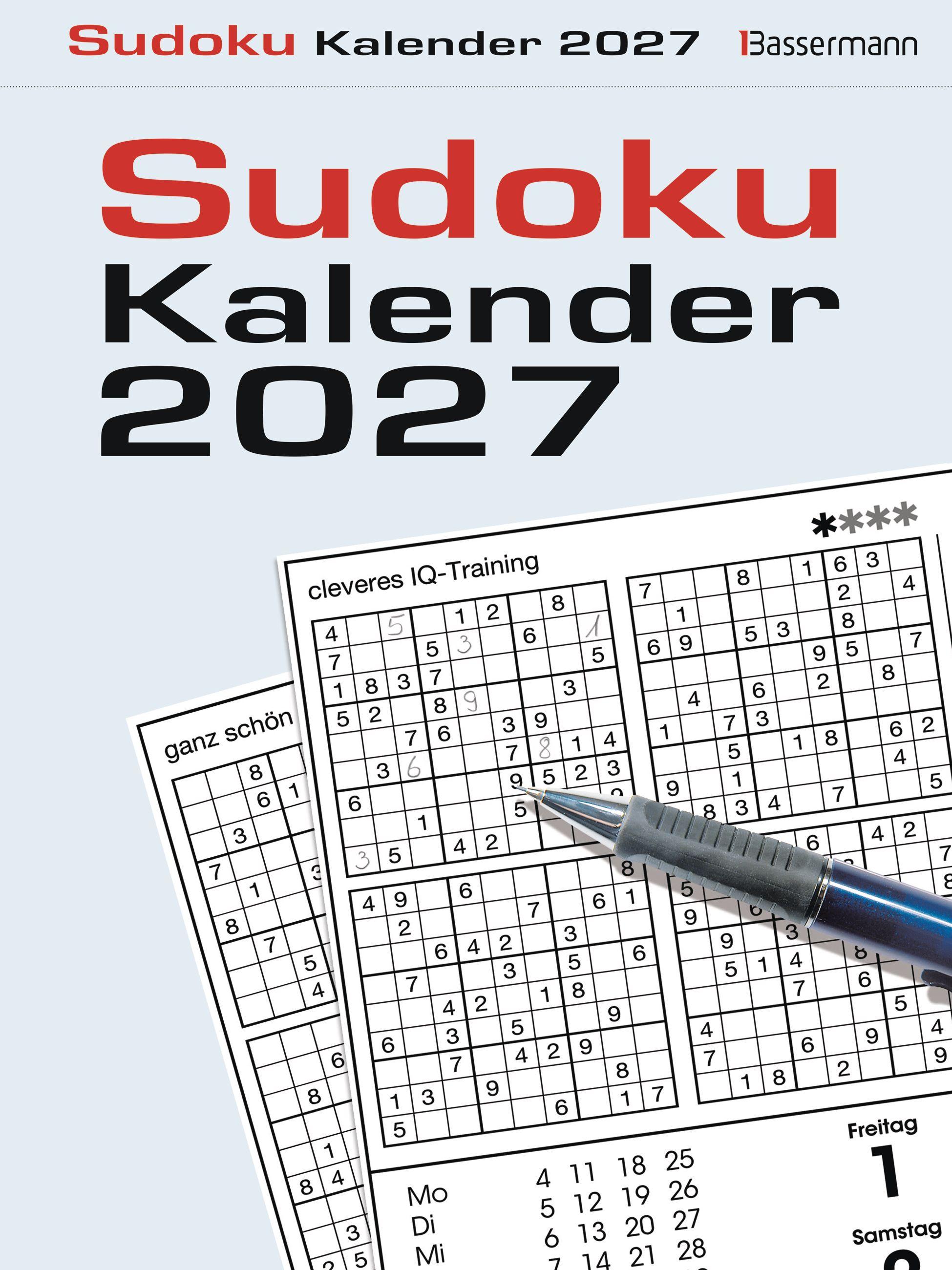 Vorderes Coverbild Sudokukalender 2027
