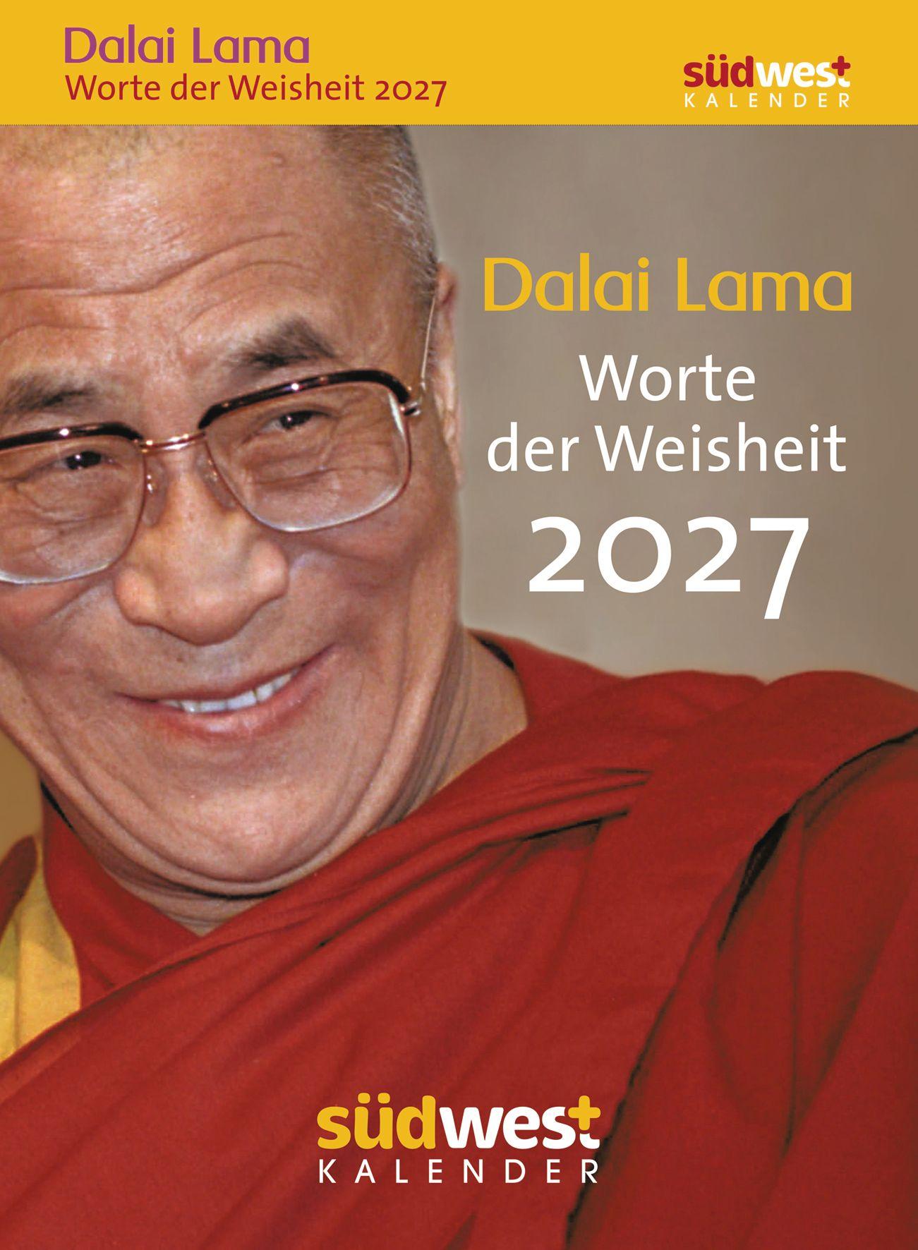 Vorderes Coverbild Dalai Lama - Worte der Weisheit 2027  - Tagesabreißkalender zum Aufstellen oder Aufhängen