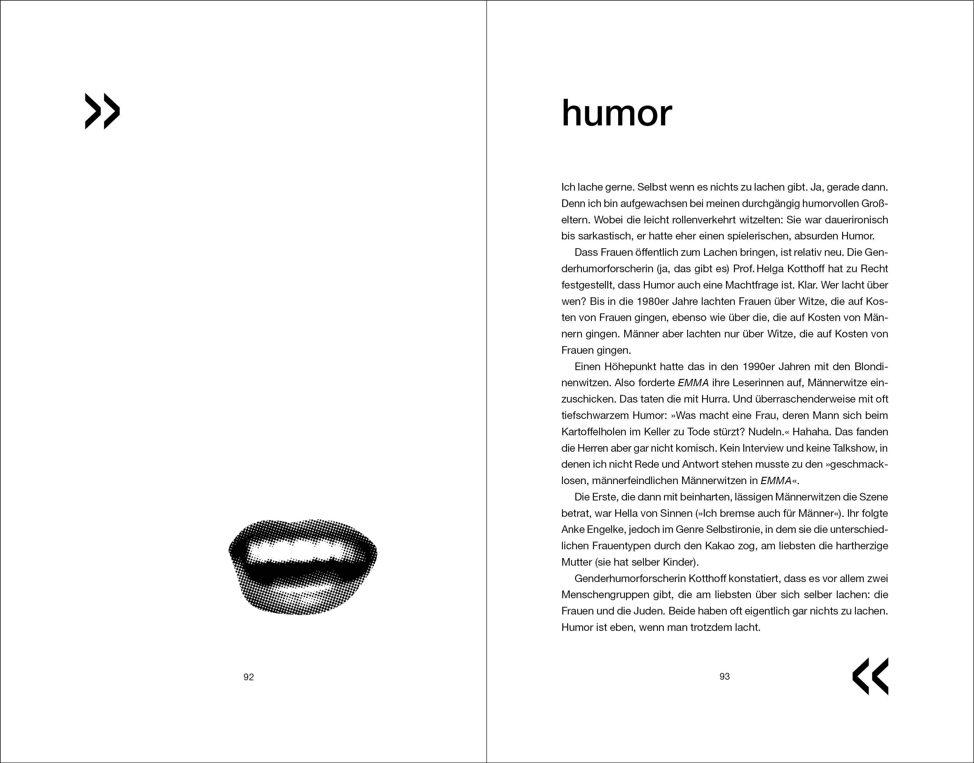 Beispielinhalt (Bild) Feminismus pur. 99 Worte.