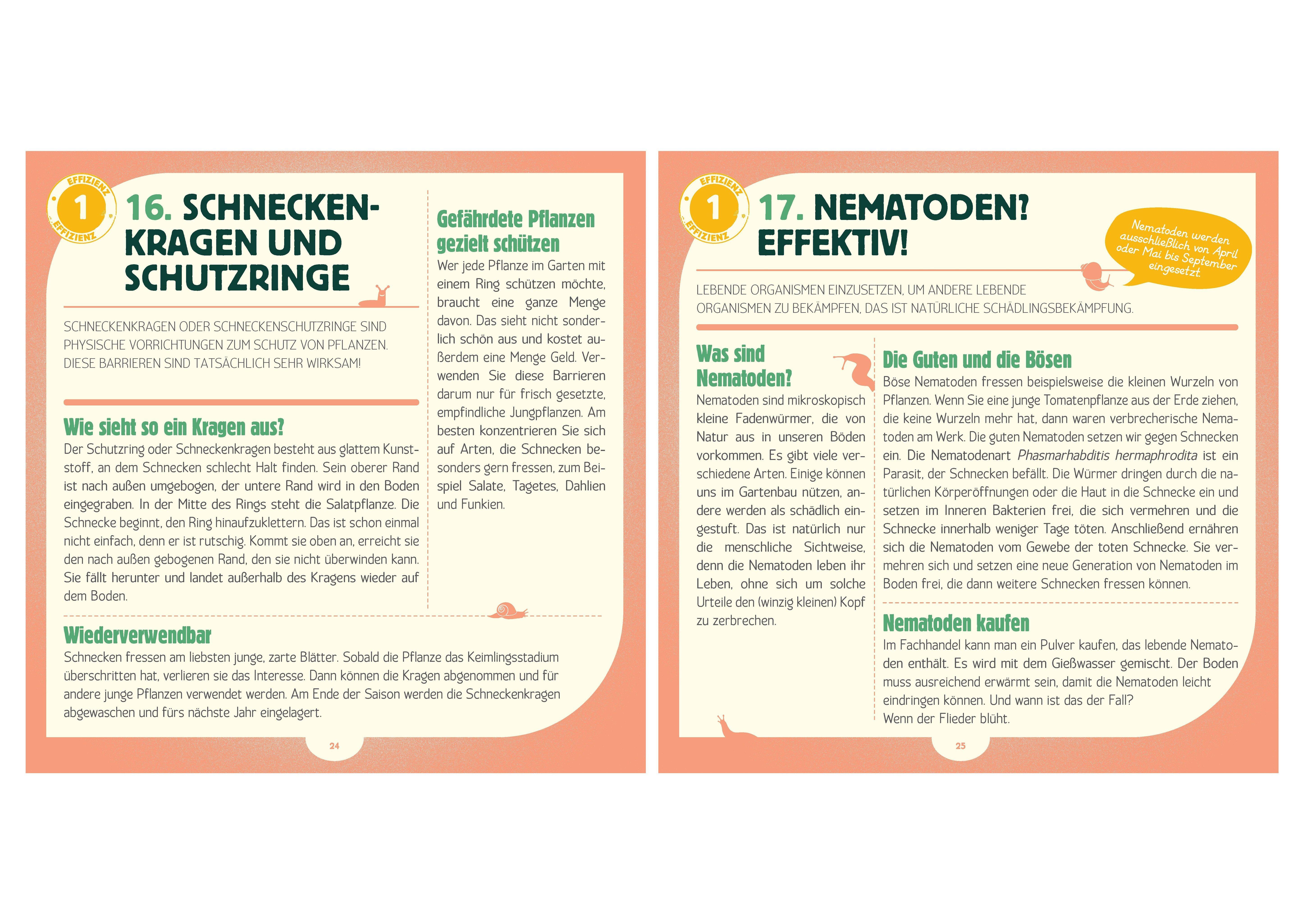 Beispielinhalt (Bild) Tschüss, Schnecken - 50 Methoden gegen die ungeliebten Gartengäste