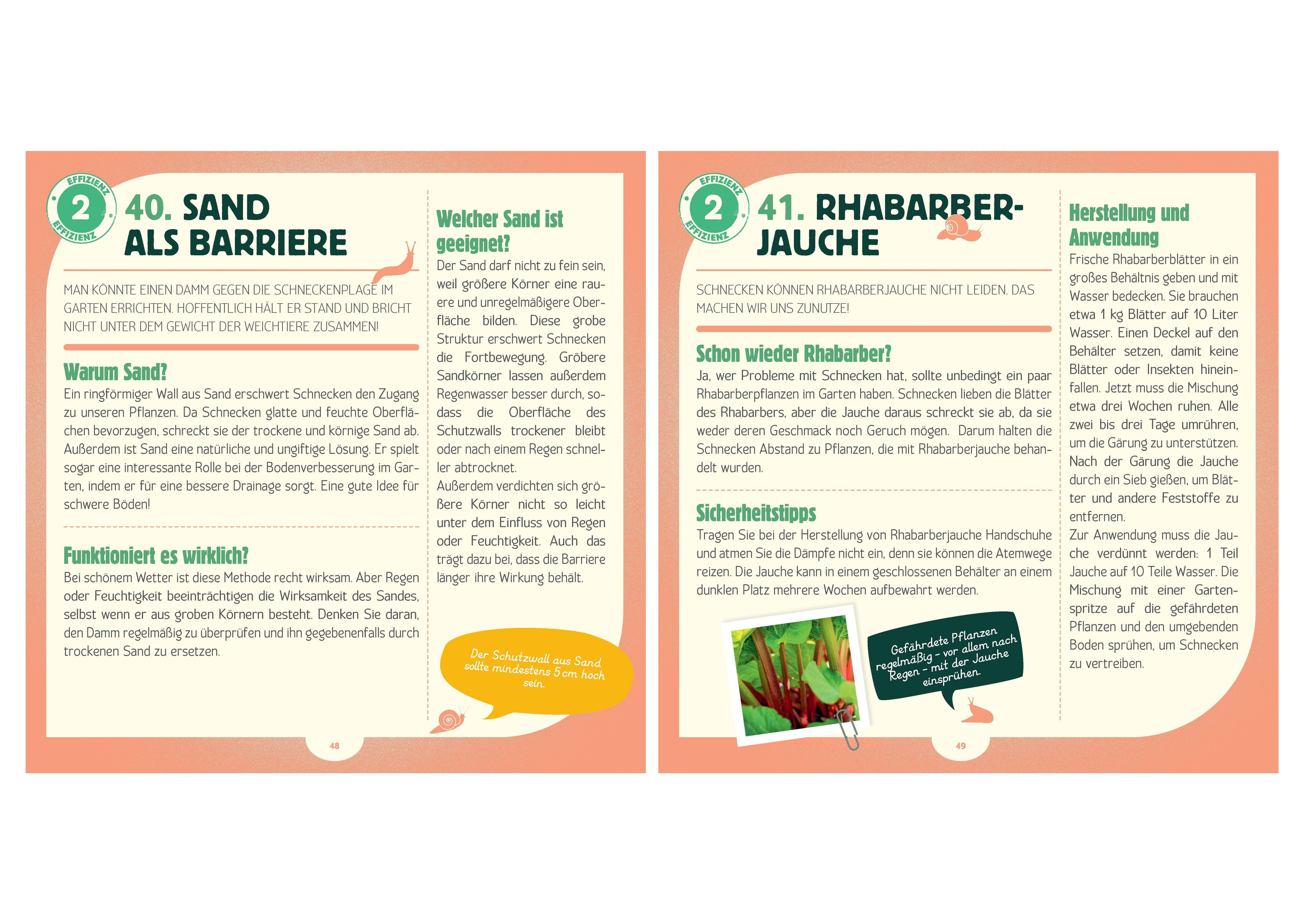 Beispielinhalt (Bild) Tschüss, Schnecken - 50 Methoden gegen die ungeliebten Gartengäste