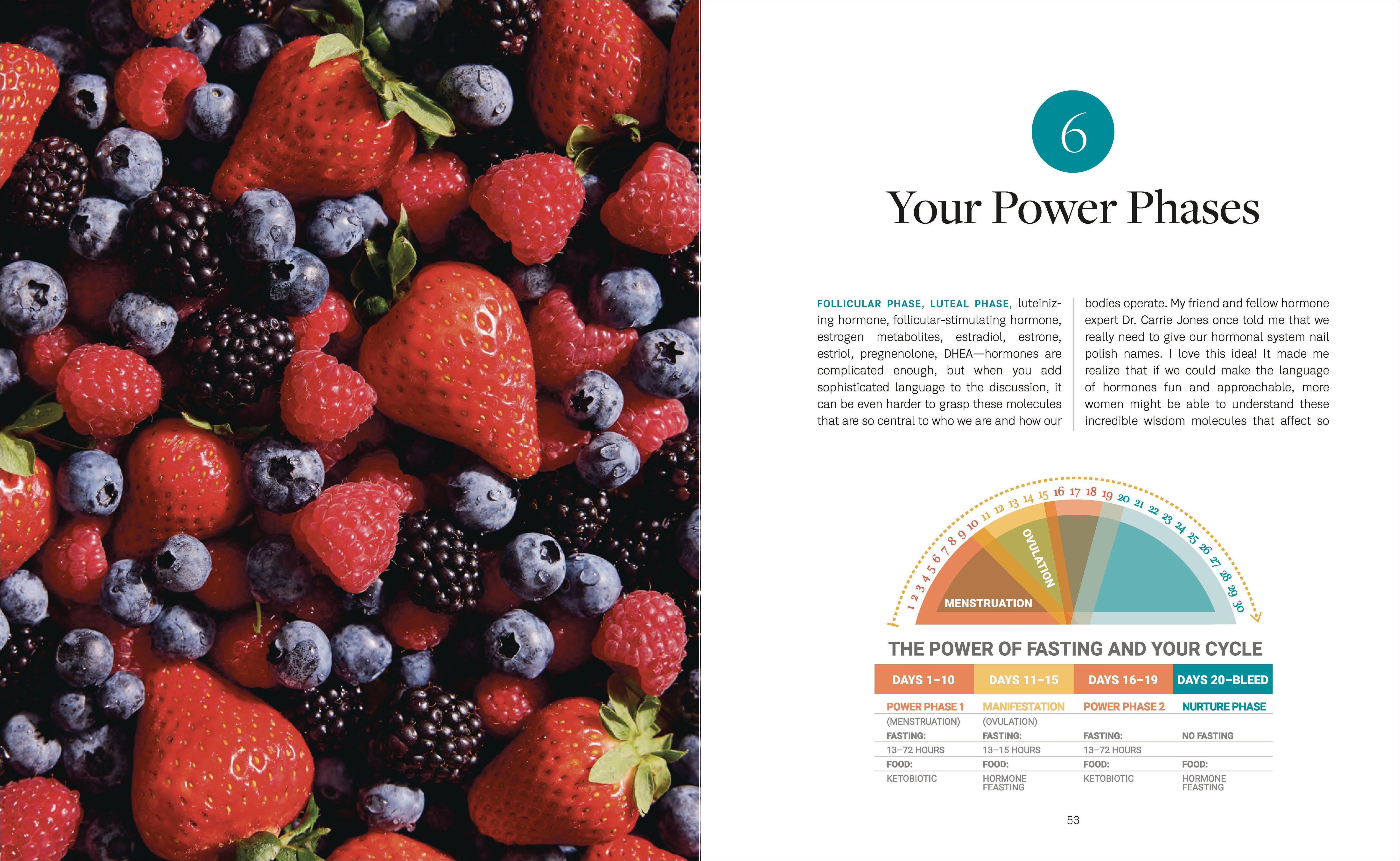 Beispielinhalt (Bild) Das Zykluskochbuch
