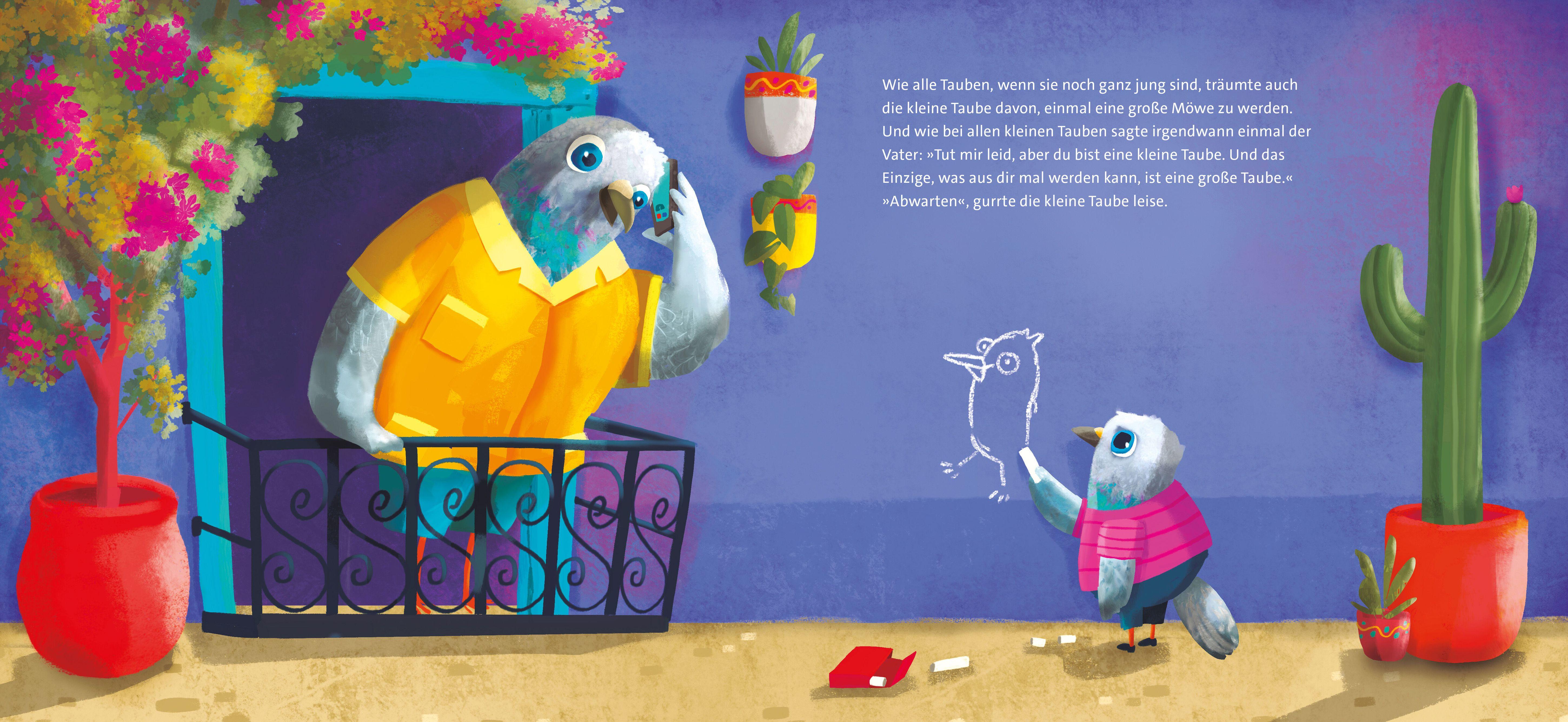 Beispielinhalt (Bild) Vom kleinen Spatz, der eine große Amsel werden wollte