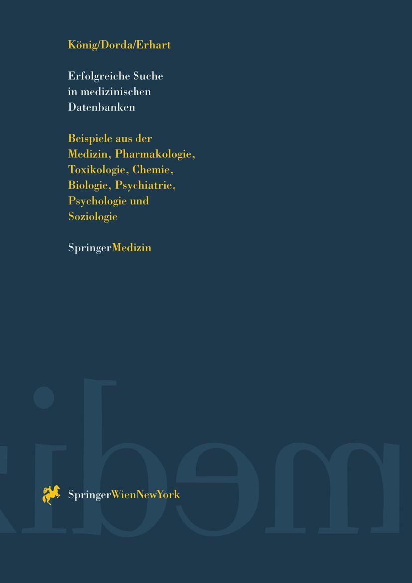 Vorderes Coverbild Erfolgreiche Suche in medizinischen Datenbanken