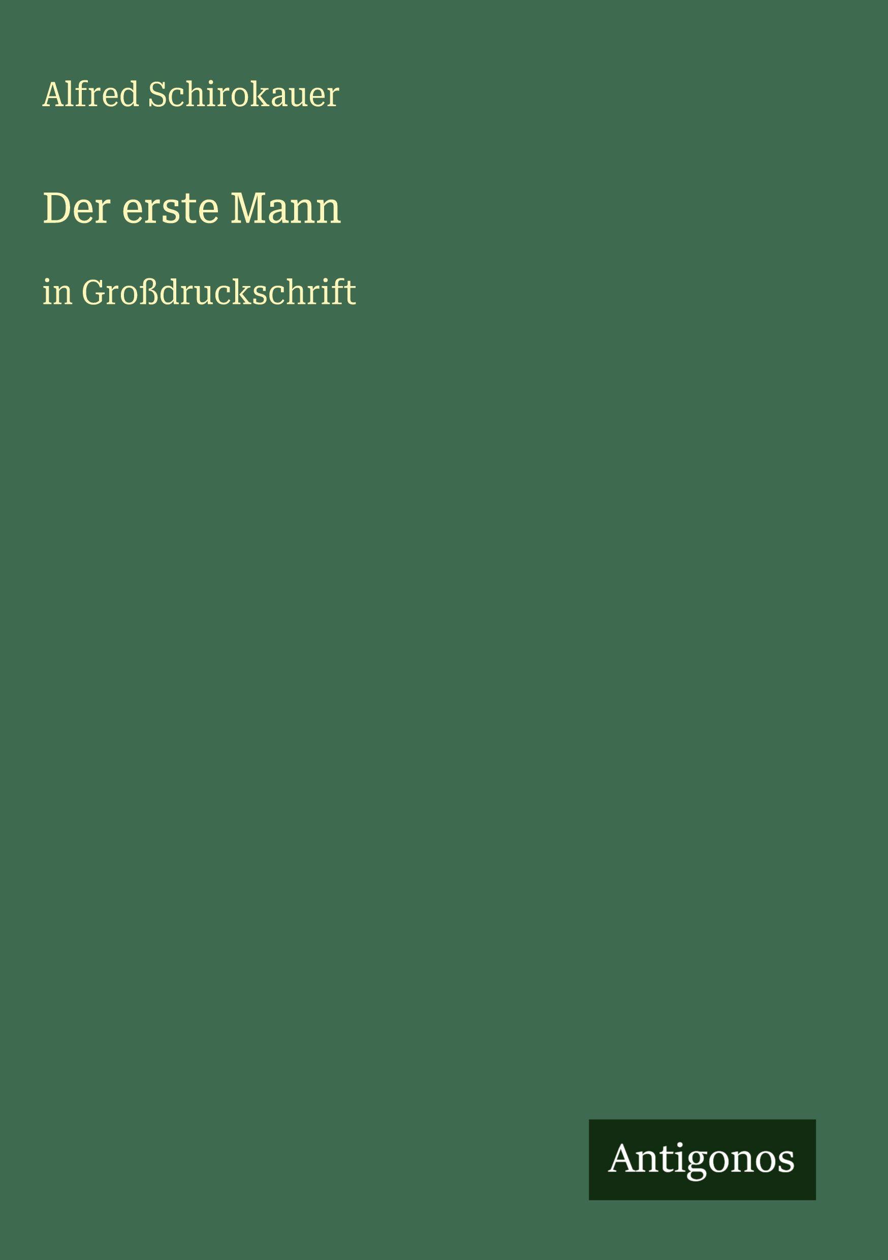 Vorderes Coverbild Der erste Mann