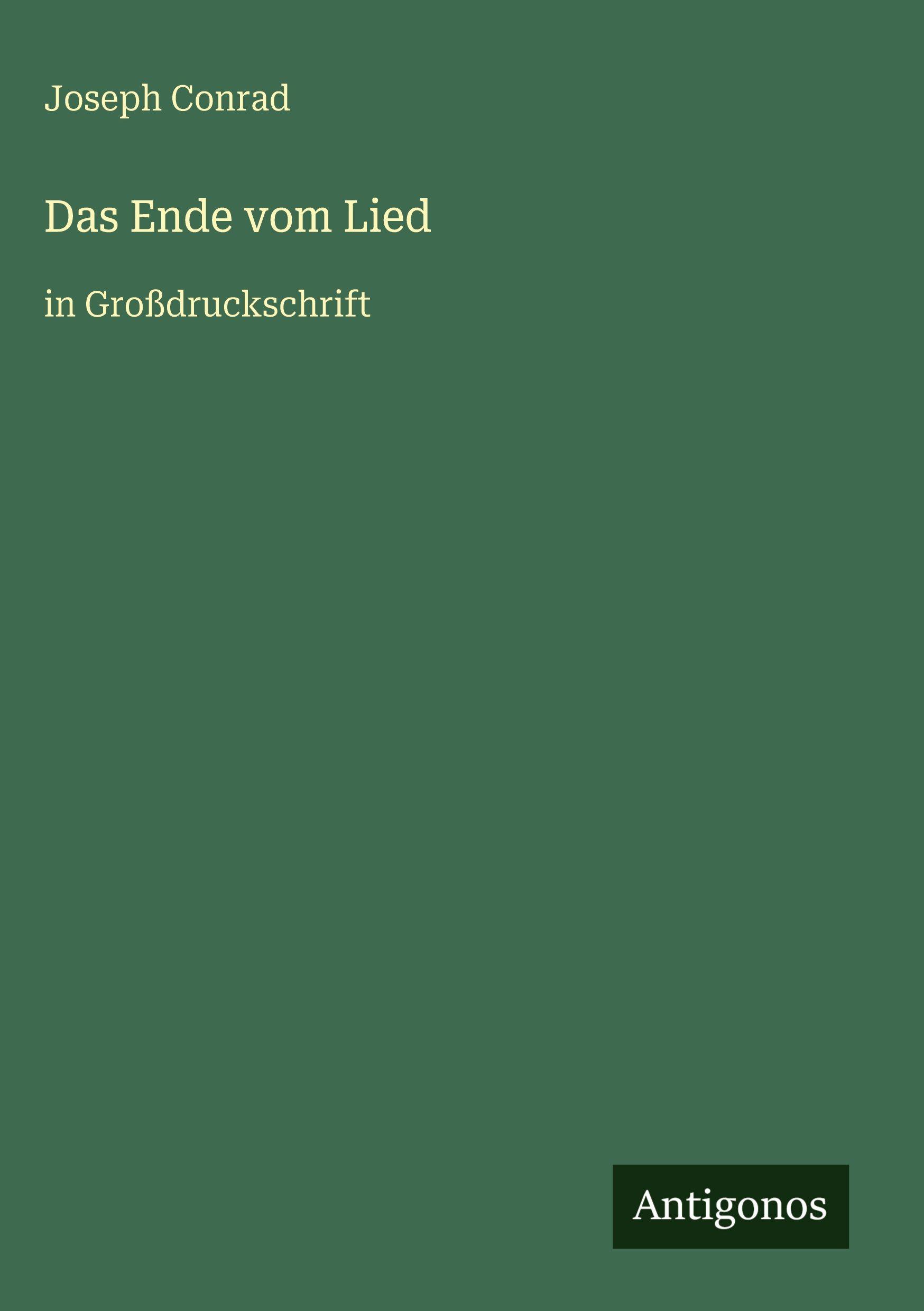 Vorderes Coverbild Das Ende vom Lied