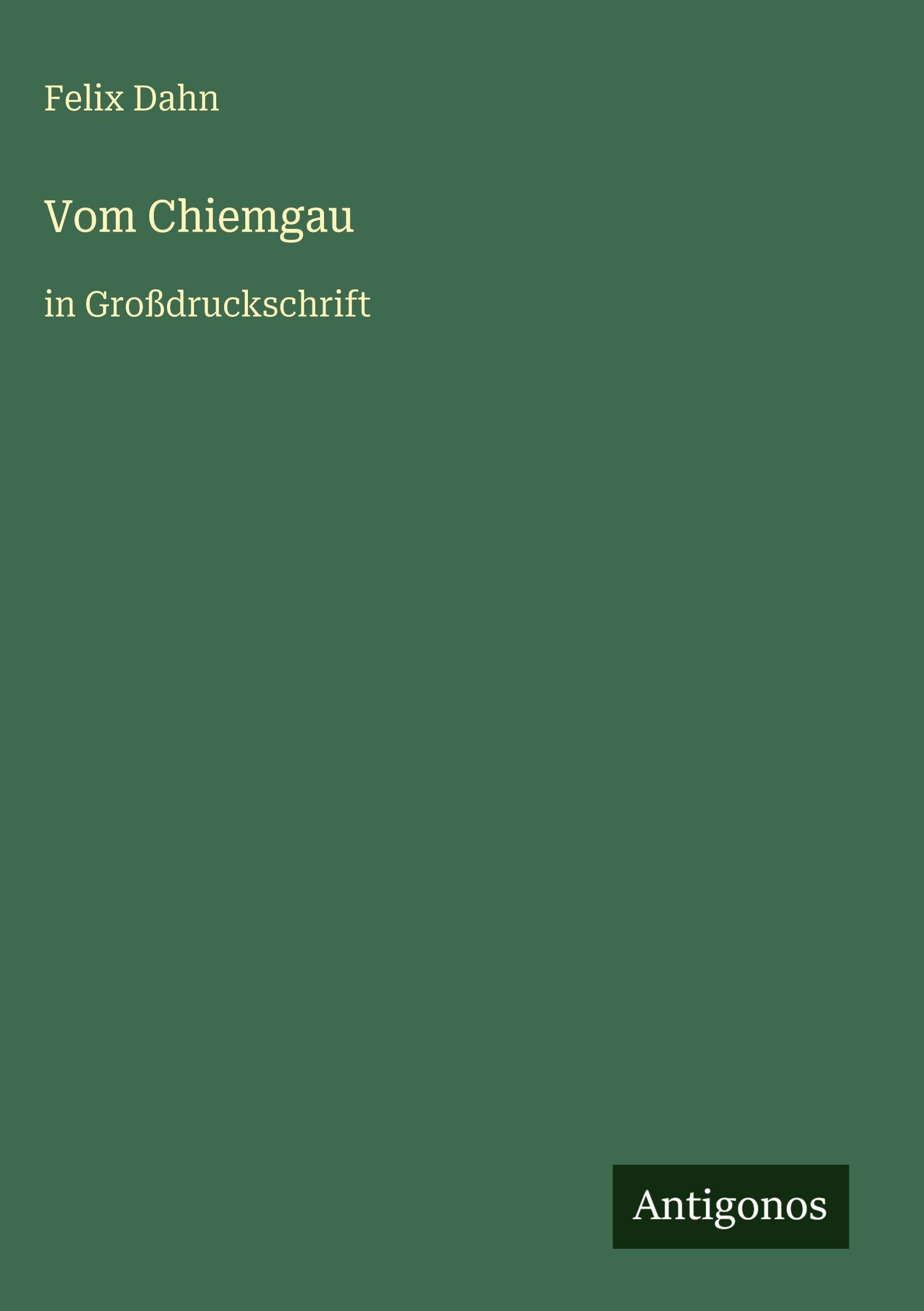 Vorderes Coverbild Vom Chiemgau