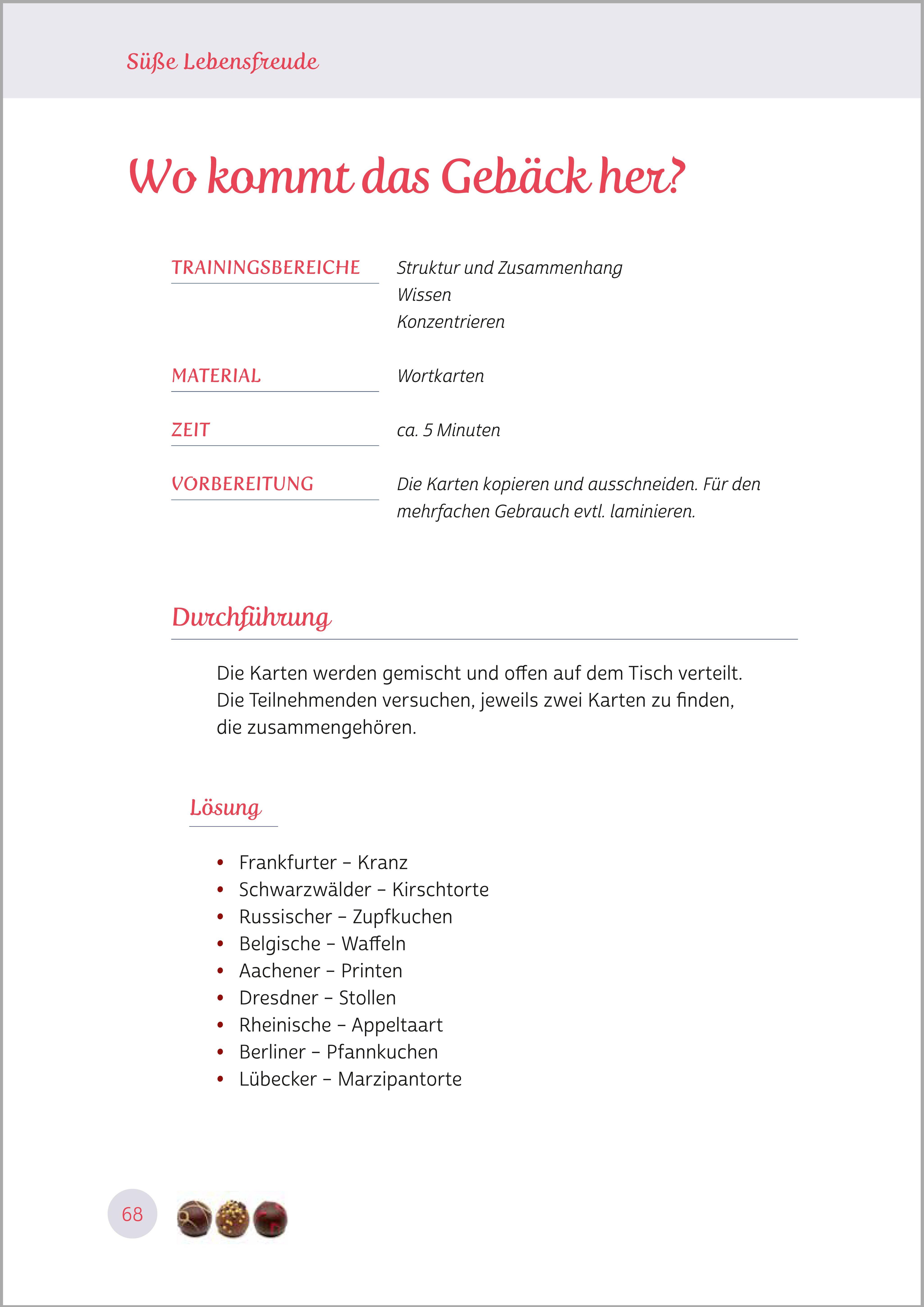 Beispielinhalt (Bild) Gedächtnistraining für Senioren | Gedächtnisübungen für gute Laune