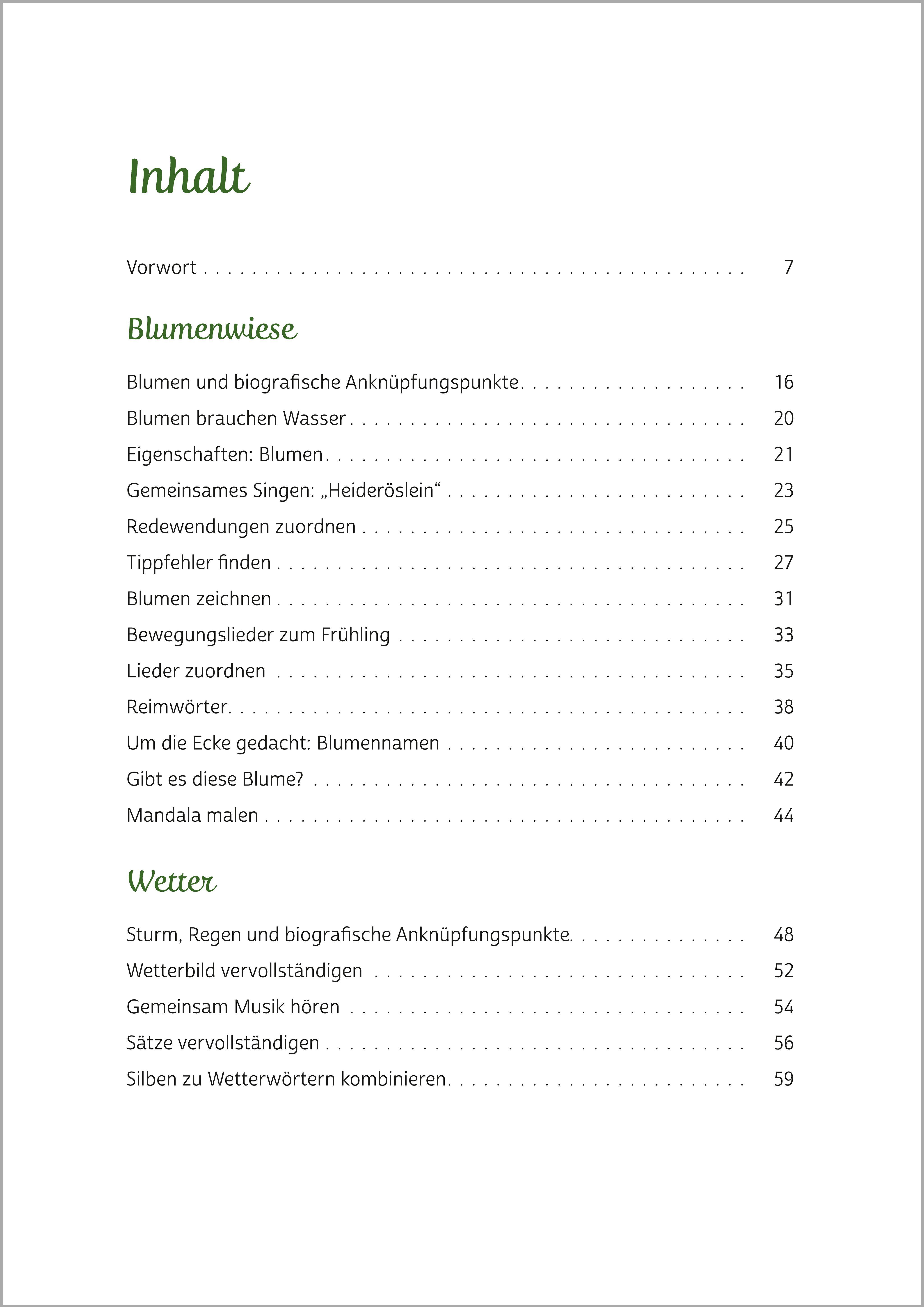 Beispielinhalt (Bild) Gedächtnistraining für Senioren | Gehirnjogging für Naturliebhaber