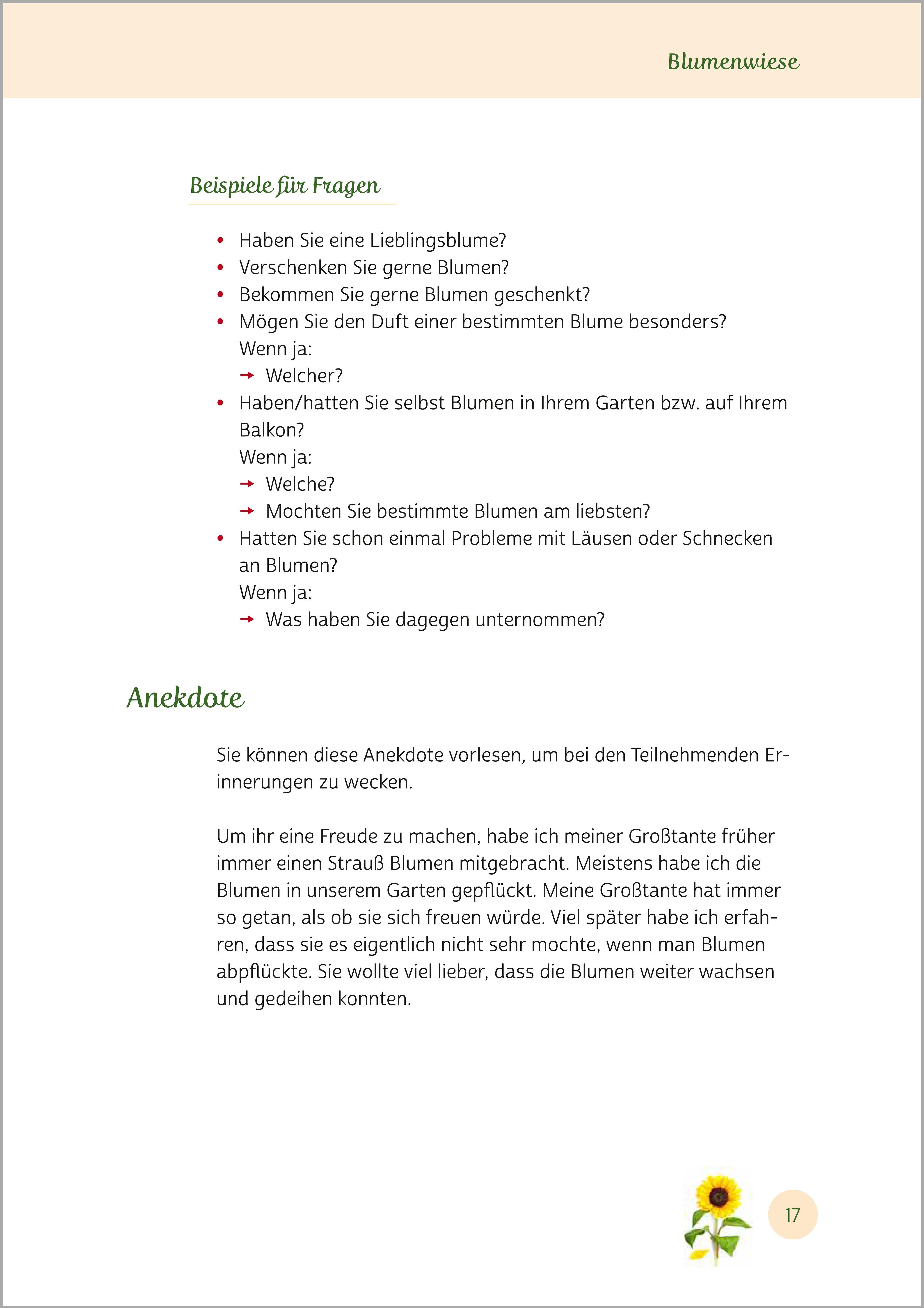 Beispielinhalt (Bild) Gedächtnistraining für Senioren | Gehirnjogging für Naturliebhaber