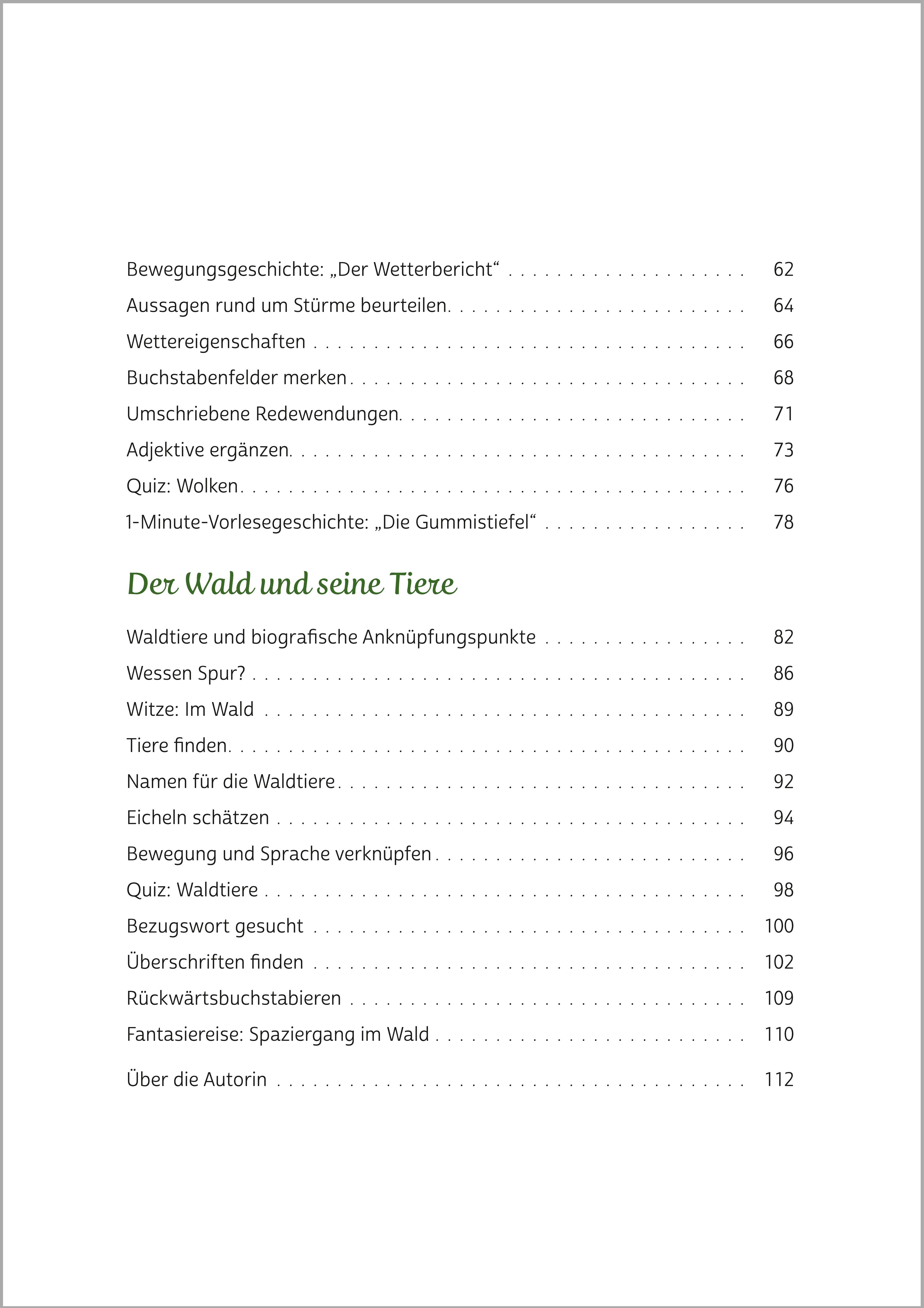 Beispielinhalt (Bild) Gedächtnistraining für Senioren | Gehirnjogging für Naturliebhaber