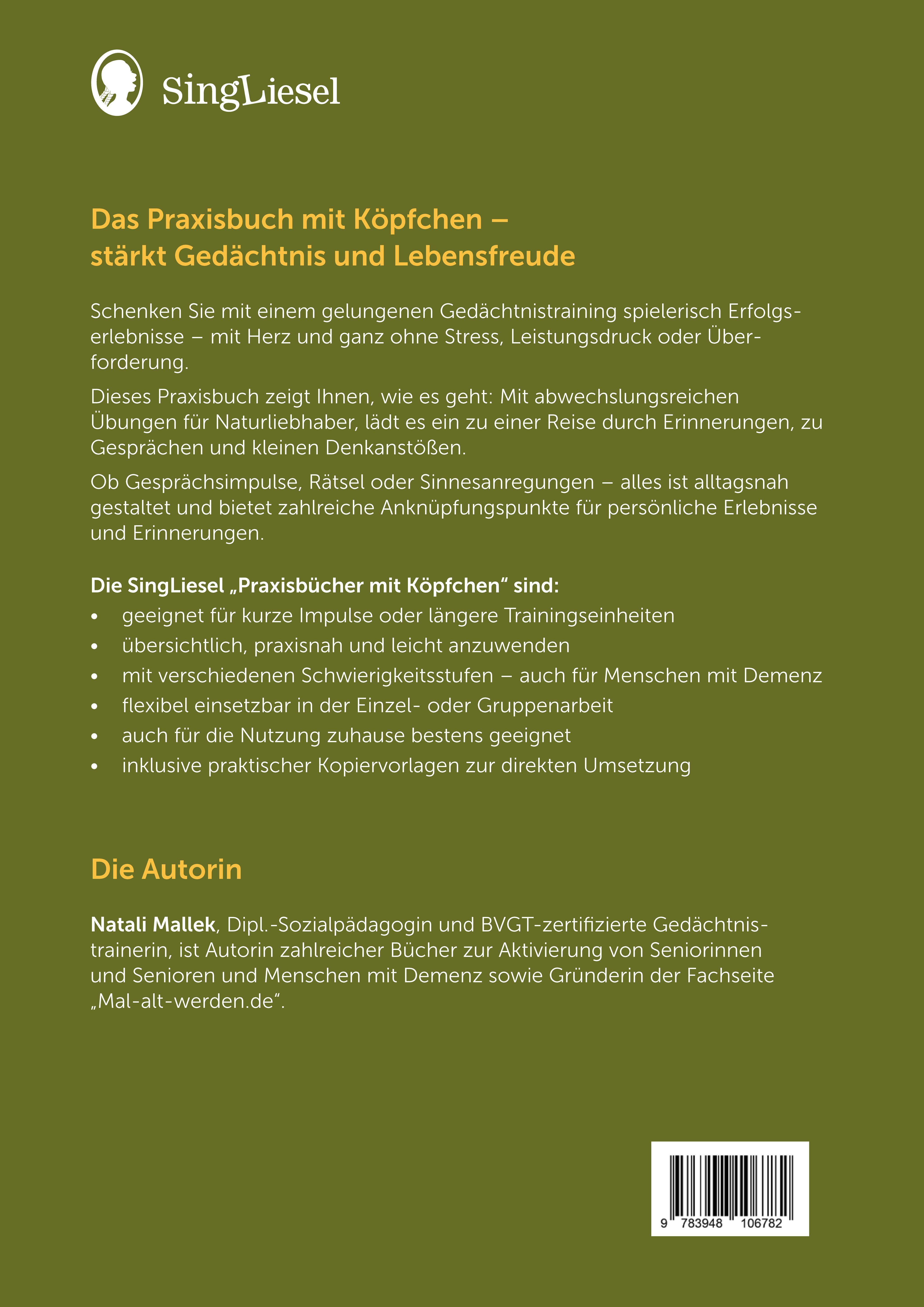 Beispielinhalt (Bild) Gedächtnistraining für Senioren | Gehirnjogging für Naturliebhaber