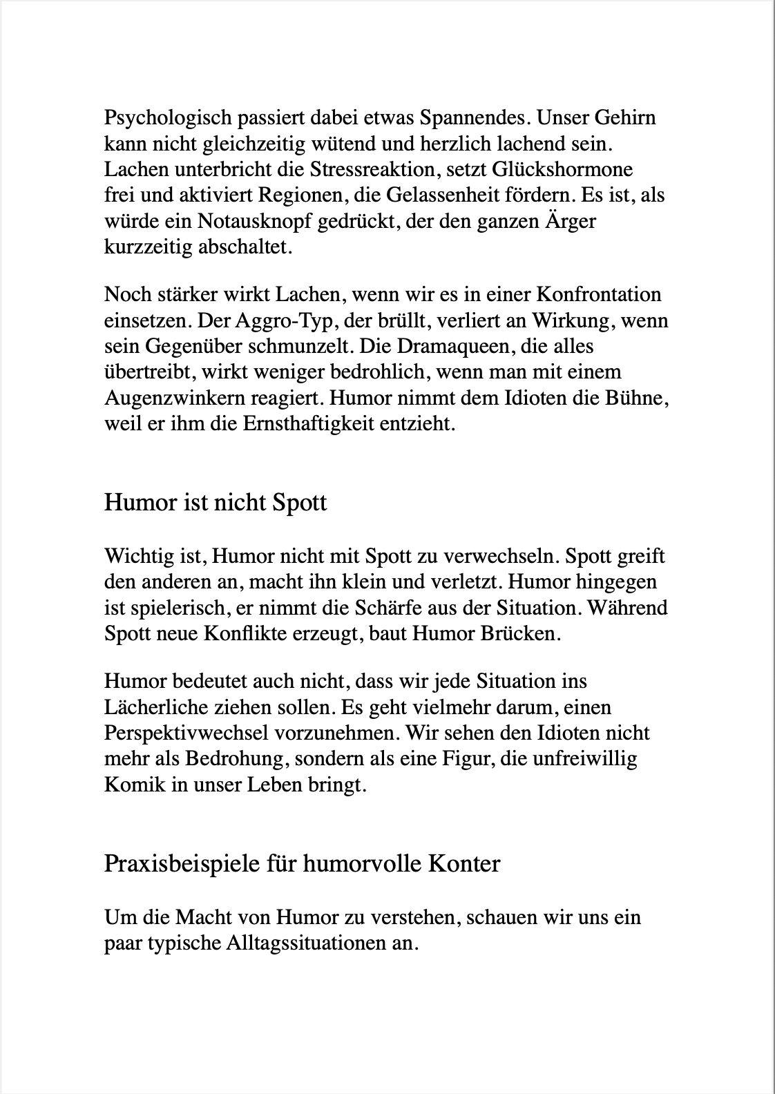 Beispielinhalt (Bild) WIE MAN MIT IDIOTEN UMGEHT