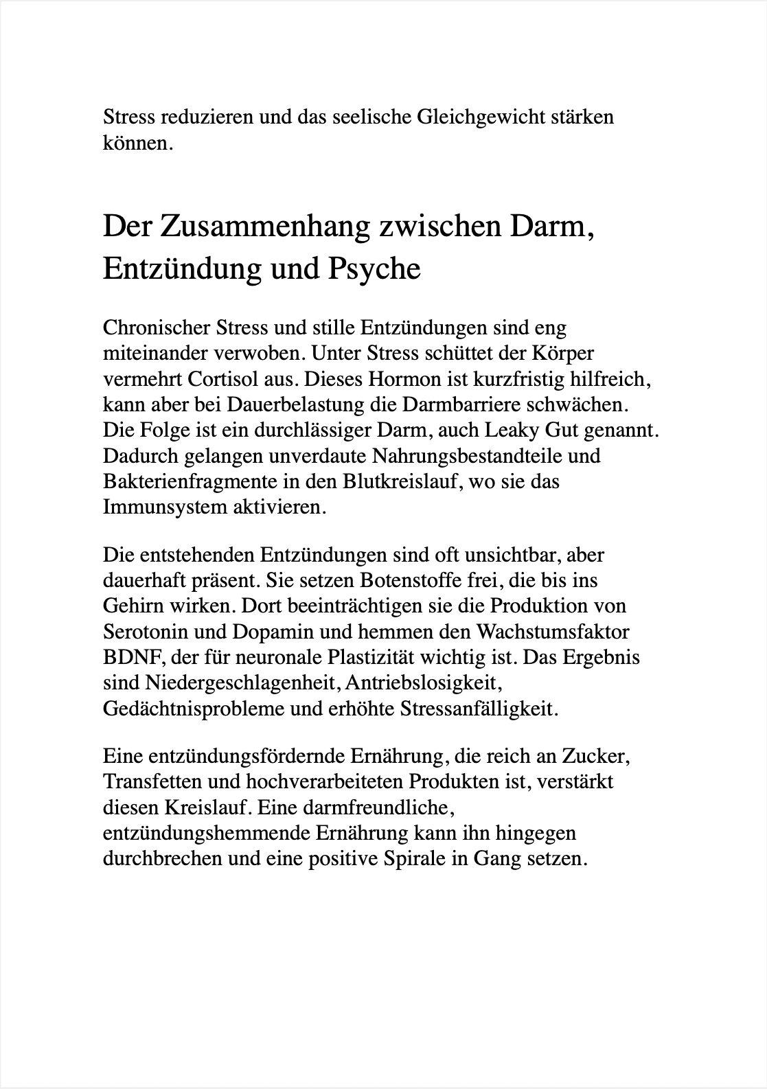 Beispielinhalt (Bild) GEHIRNGEWASCHEN VOM DARM