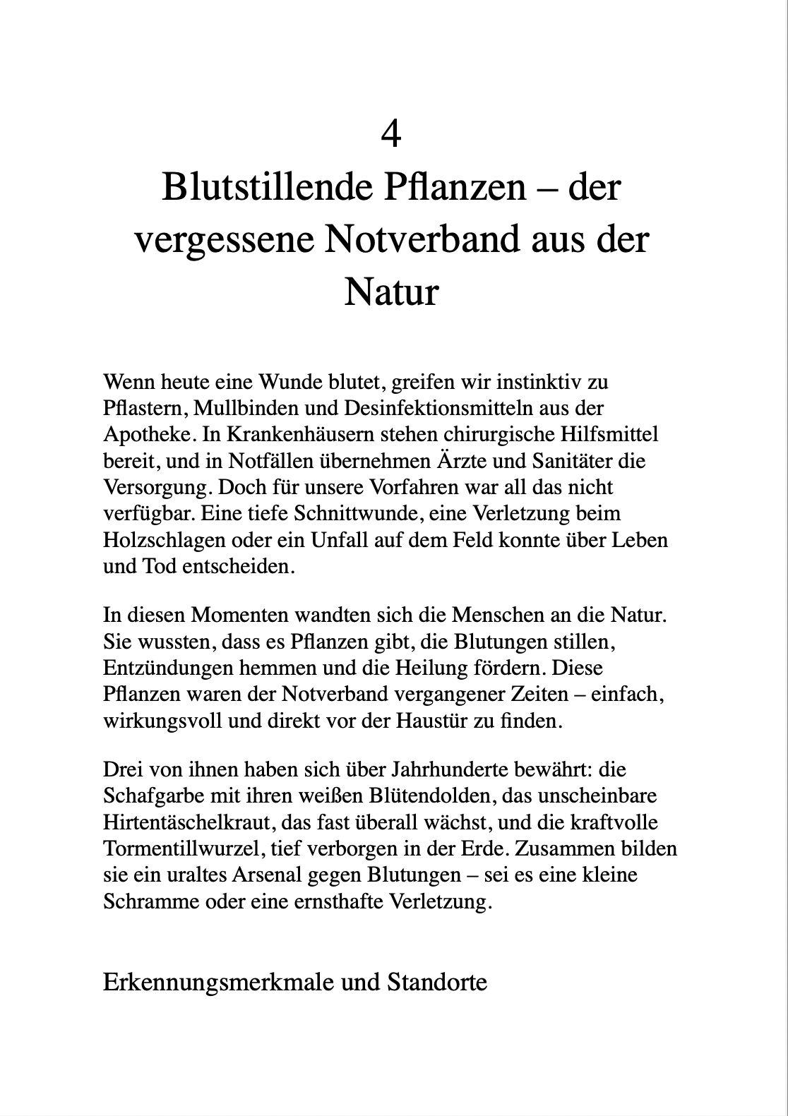 Beispielinhalt (Bild) DIE VERGESSENE HAUSAPOTHEKE