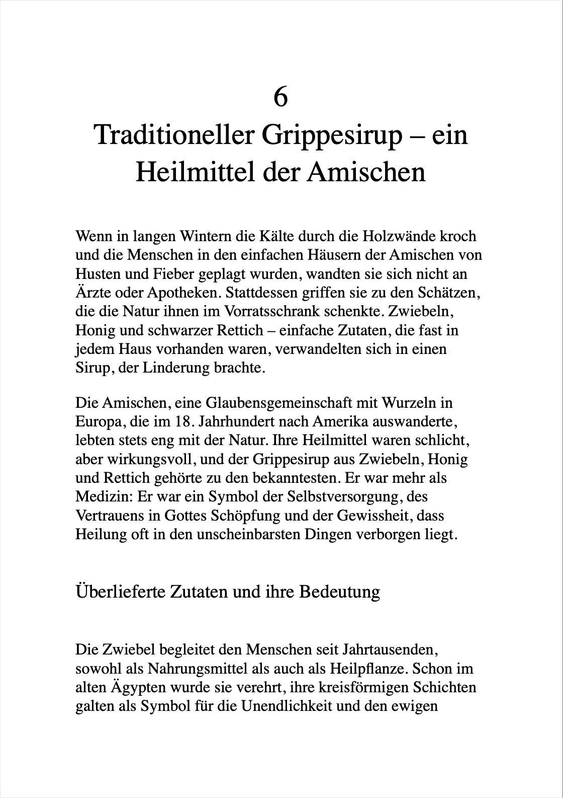 Beispielinhalt (Bild) DIE VERGESSENE HAUSAPOTHEKE