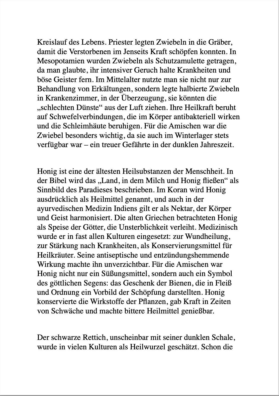 Beispielinhalt (Bild) DIE VERGESSENE HAUSAPOTHEKE