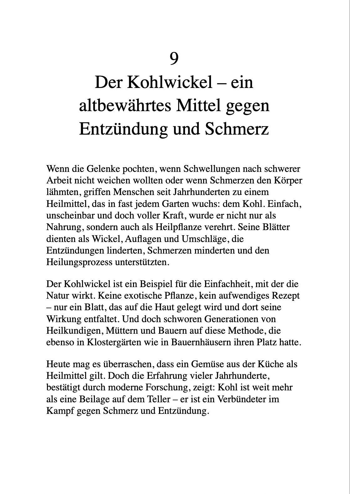 Beispielinhalt (Bild) DIE VERGESSENE HAUSAPOTHEKE