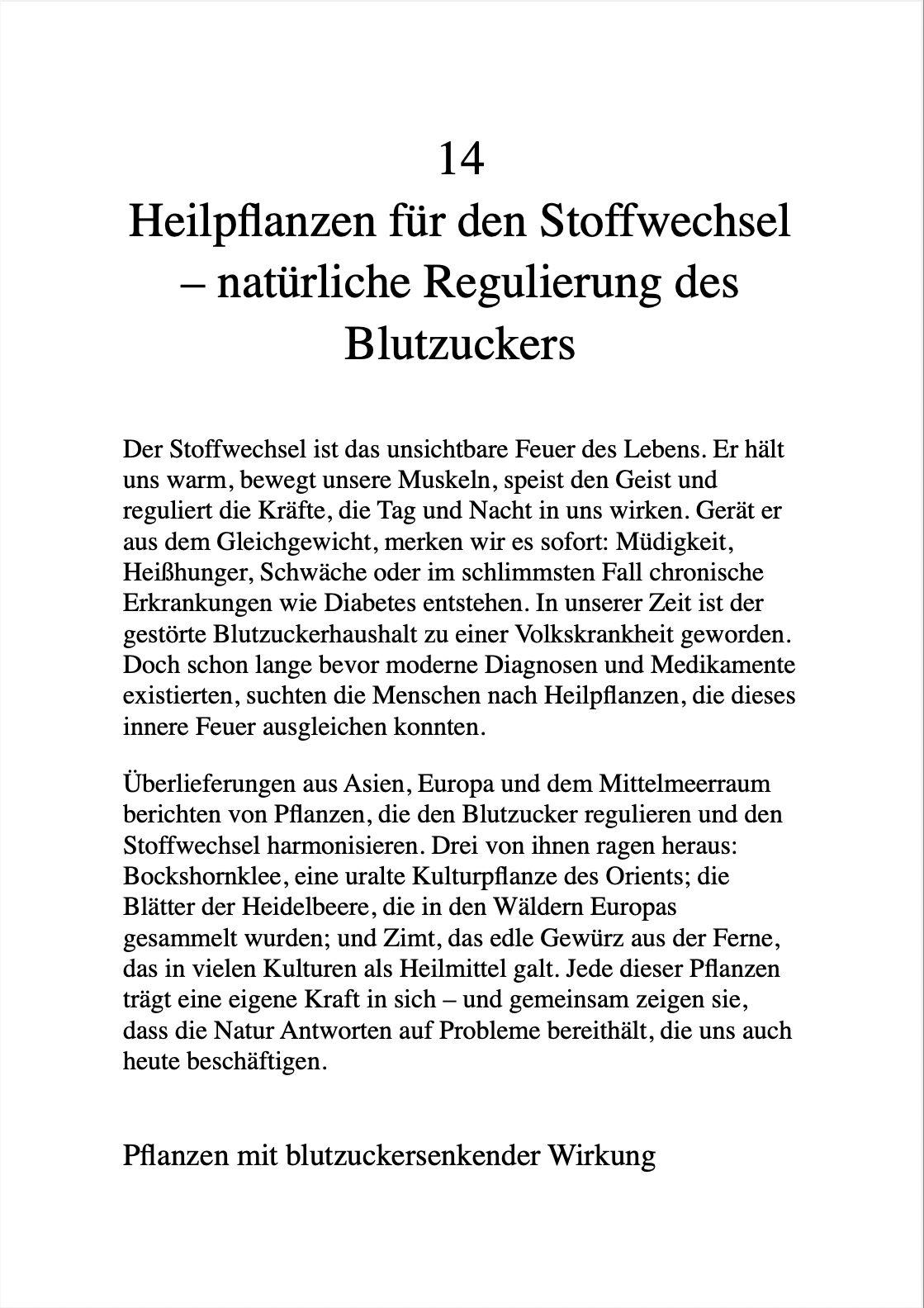 Beispielinhalt (Bild) DIE VERGESSENE HAUSAPOTHEKE