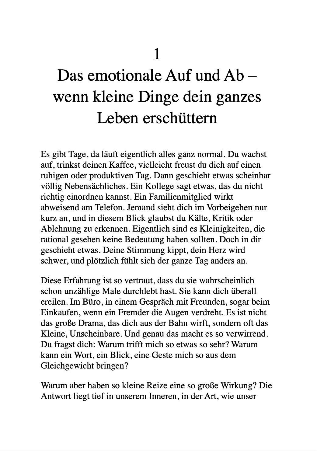 Beispielinhalt (Bild) HÖR AUF, ALLES AN DICH RAN ZU LASSEN