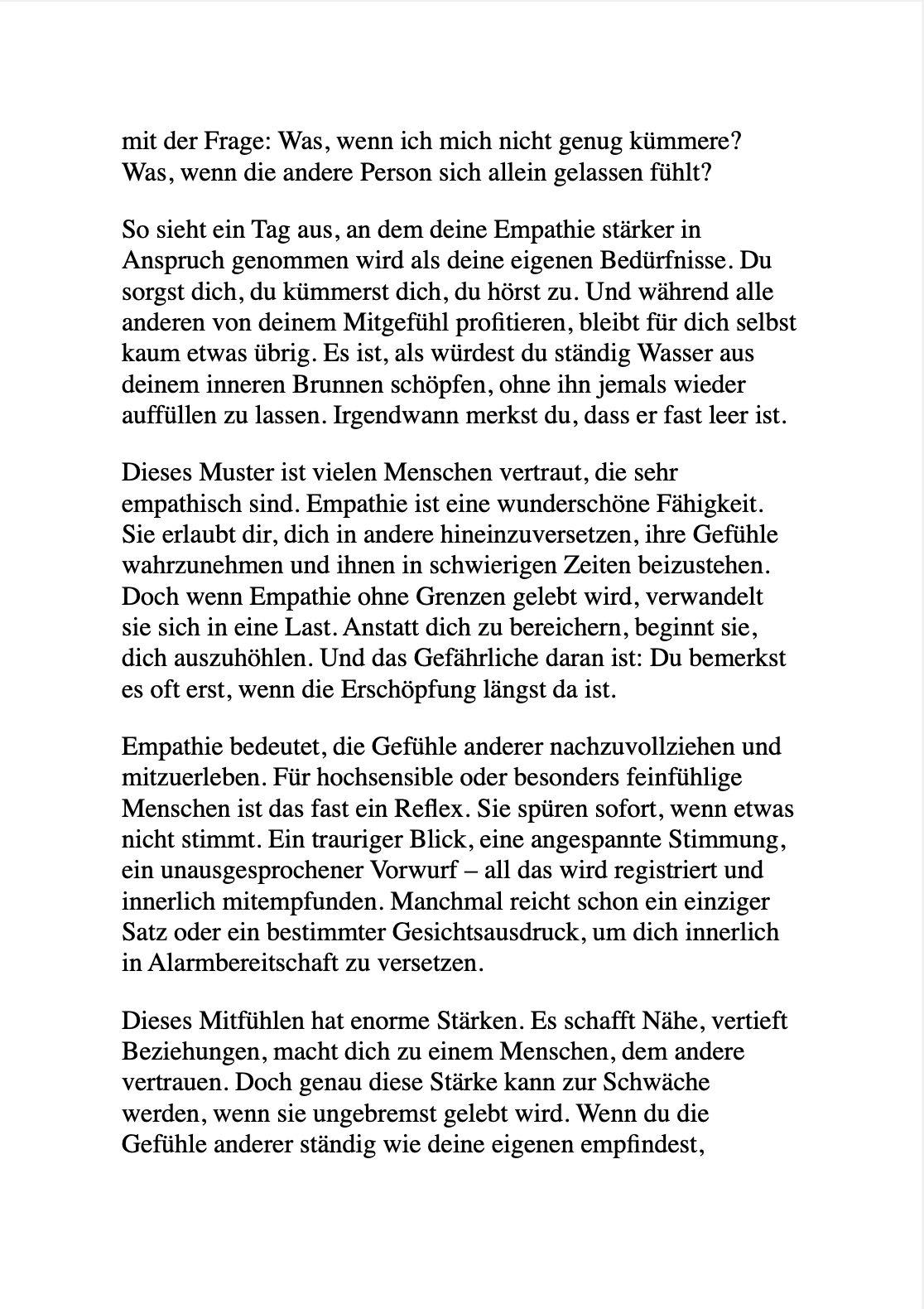 Beispielinhalt (Bild) HÖR AUF, ALLES AN DICH RAN ZU LASSEN