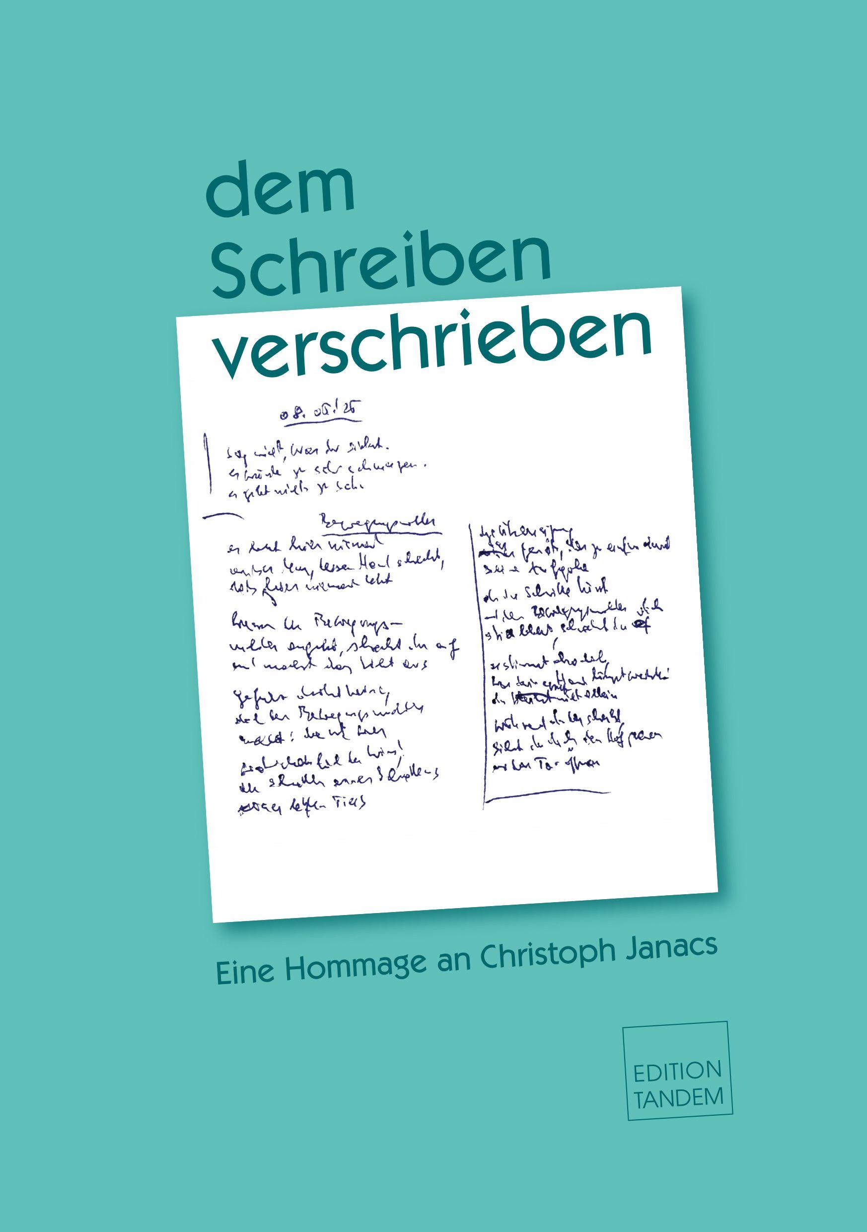 Vorderes Coverbild dem Schreiben verschrieben